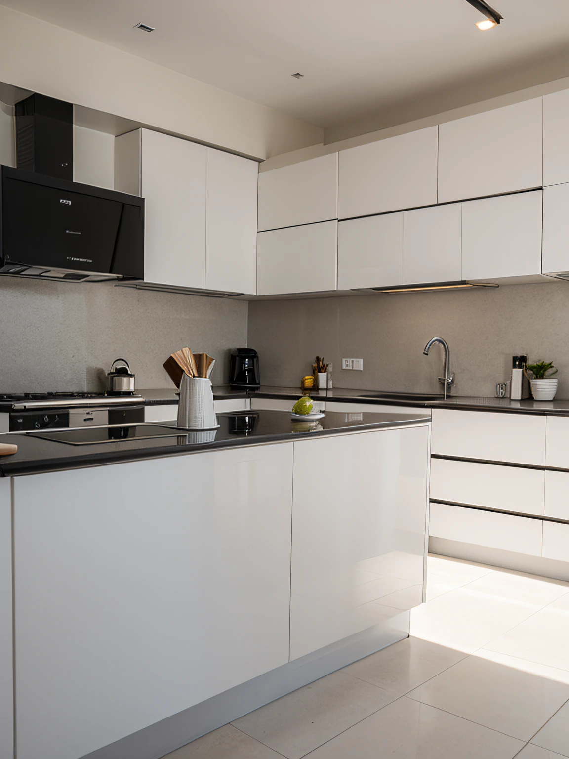 Villa kitchen，Modern minimalism，