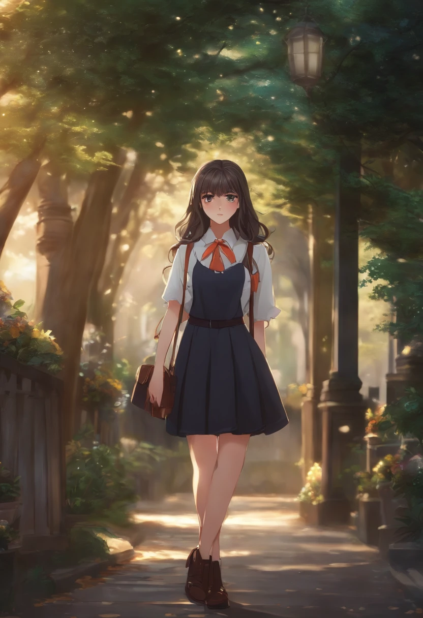 UMA GOSTOSA adolescente COM ROUPA COLEGIAL E UMA ESPINGARDA EM TEMPOS ATUAIS estilo anime