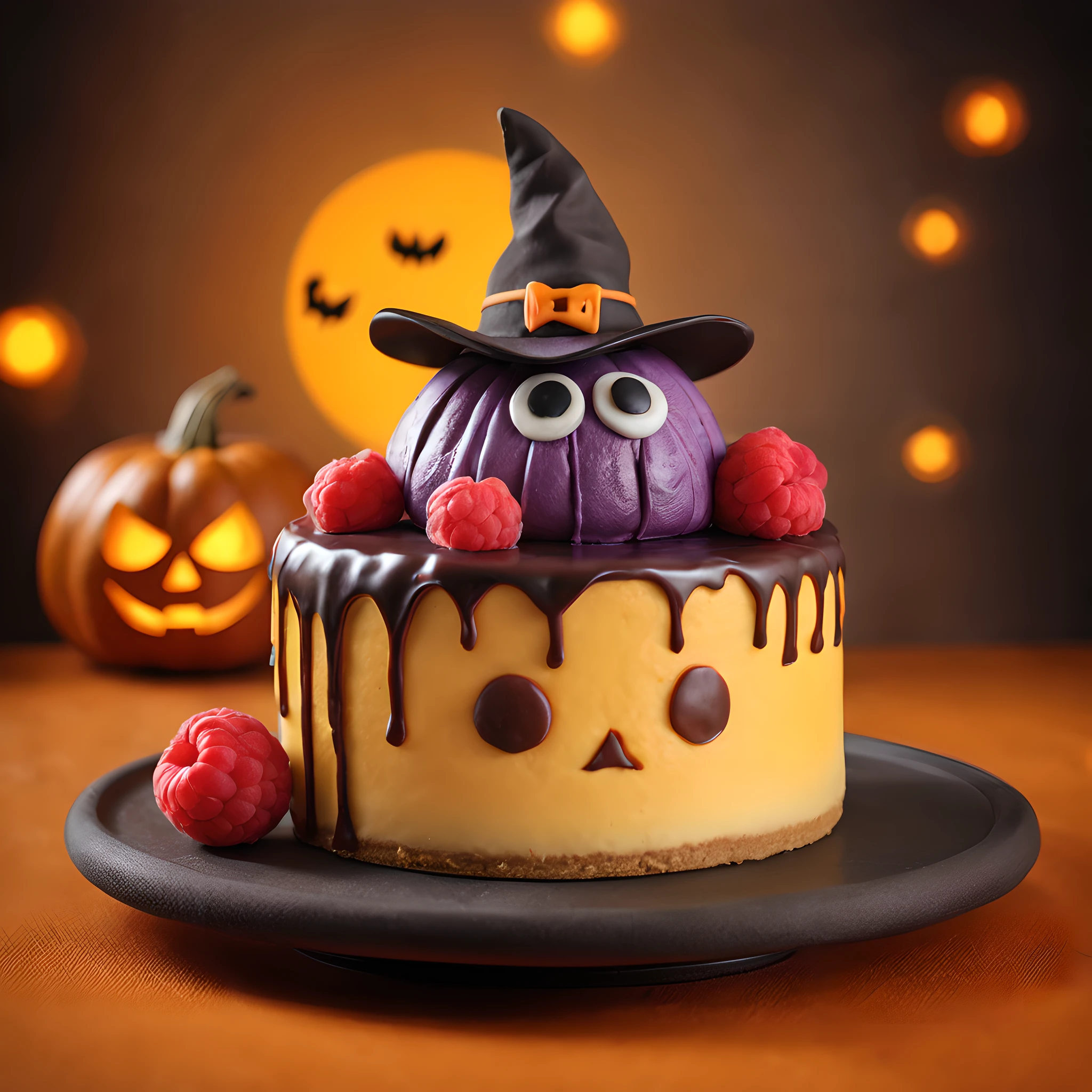 Cheesecake Monster、Halloween Cheesecake Monster、Halloween、Halloween、Halloween、cheesecake、Baked Cheesecake、Raspberry cheesecake、Jack-o'-lantern、