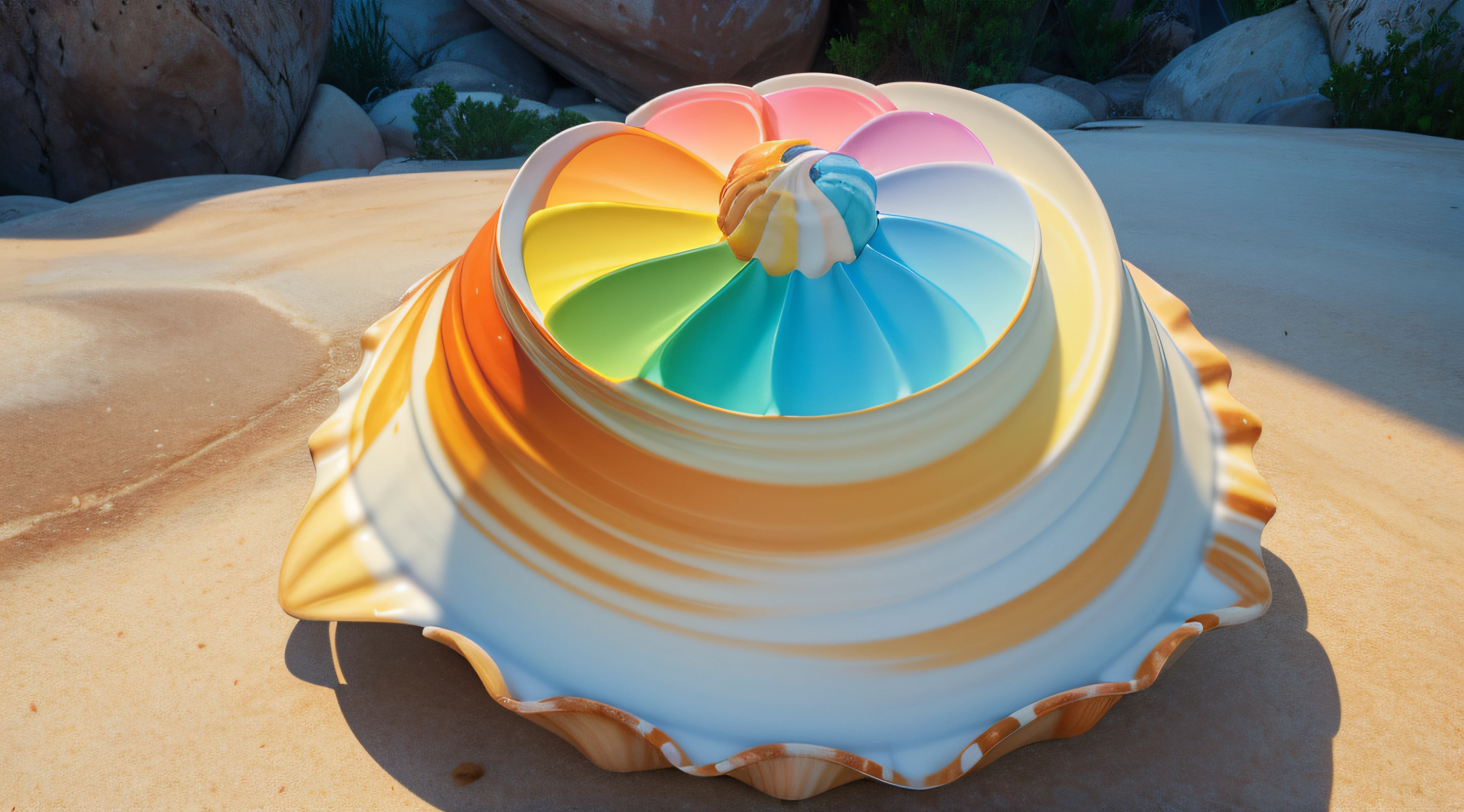 (Masterpiece) Cheesecake shell (vivid colors, digital art, digital photography, best quality, ultra detailed, HDR, 16k)