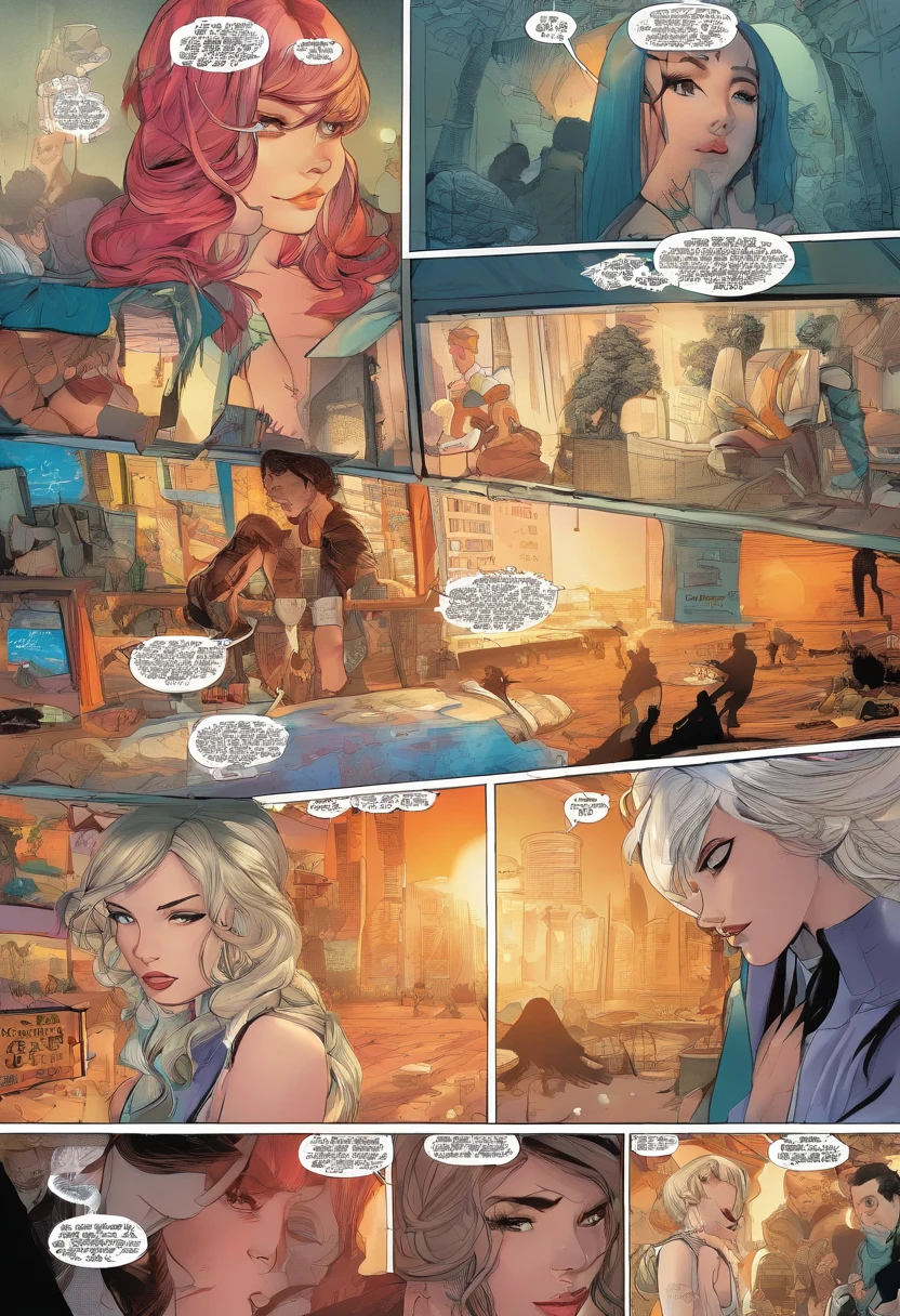 (best quality,4k,8k,highres,masterpiece:1.2),ultra-detailed,(realistic,photorealistic,photo-realistic:1.37),American comics,multi-panel,colorful,erotic,orgasmic,irregular panels,two females,fingering,,Manga style