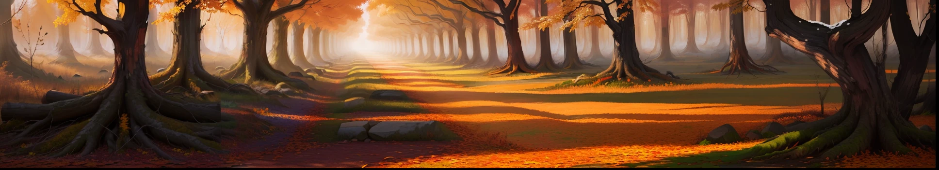 Autumnal forest landscape psychadelic ash prayer