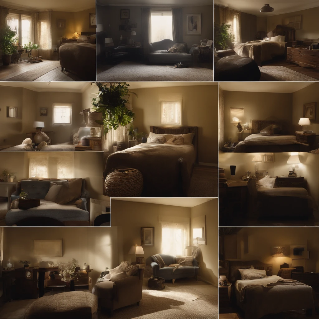 Create an album cover with the concept centered on 'nostalgia and longing'. The background should be a dimly lit room with a soft light source. On a table in one corner of the room, place a laptop, which is one of the 'items you used to take care of' mentioned in the song lyrics. Next to the laptop, arrange a 'worn ring' and 'pictures of you' prominently to emphasize the feeling of longing. The laptop screen should be off. Additionally, moonlight streaming through a window should act as a visual element that enhances the emotions of 'waiting' and 'longing'