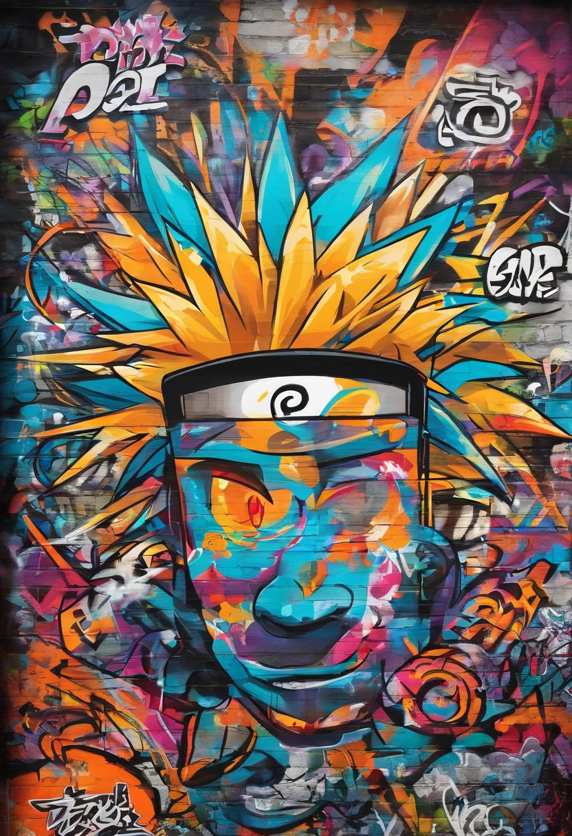 Imagine um stick do Naruto, Naruto em um grafite stick.
