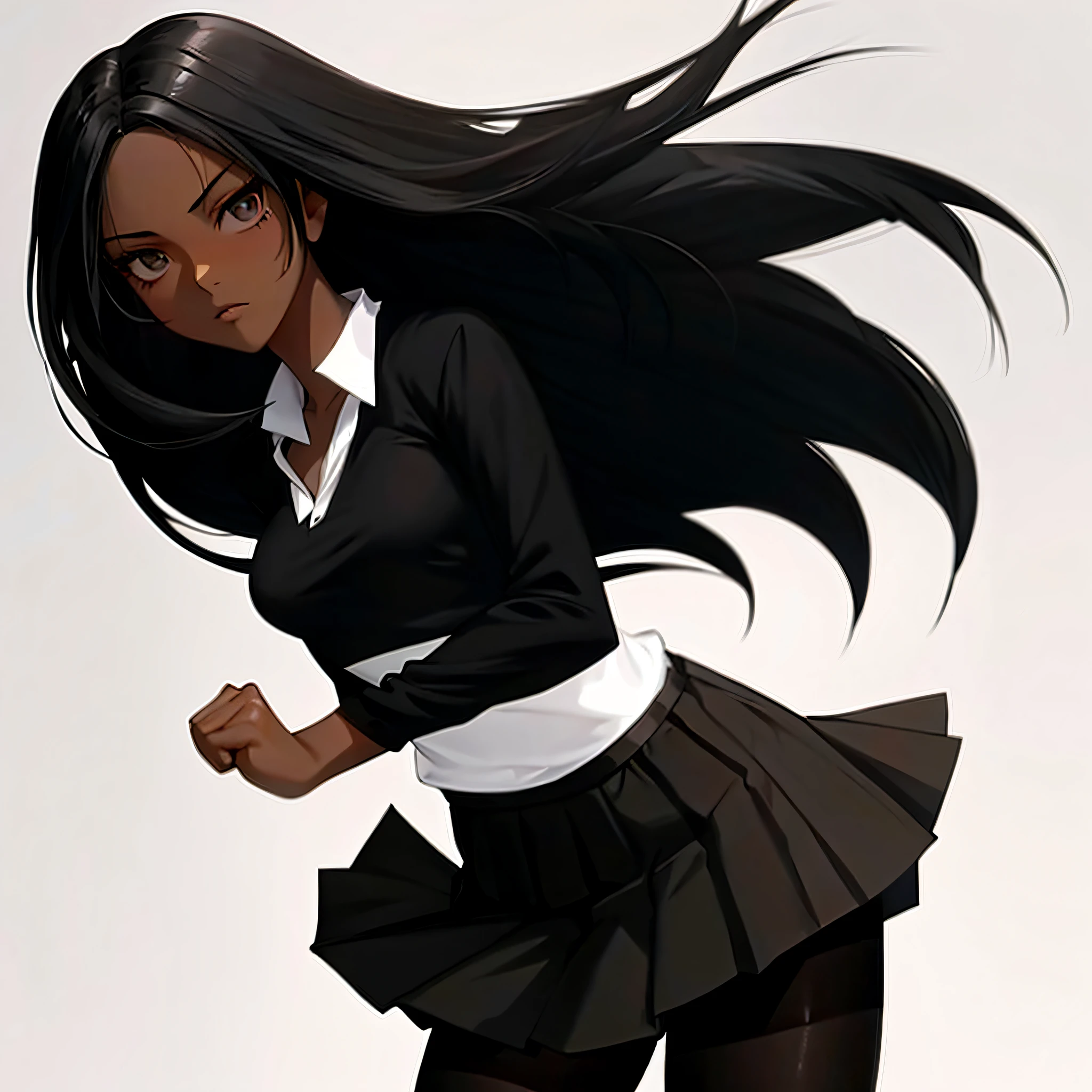 anime girl with long black hair in a black skirt and white shirt, black anime manga girl, anime style”, anime girl wearing a black dress, anime girl with long hair, beautiful anime high school girl, (anime girl), advanced digital anime art ”, noire, female anime character, anime style character, digital anime art!!, black hime cut hair, anime character