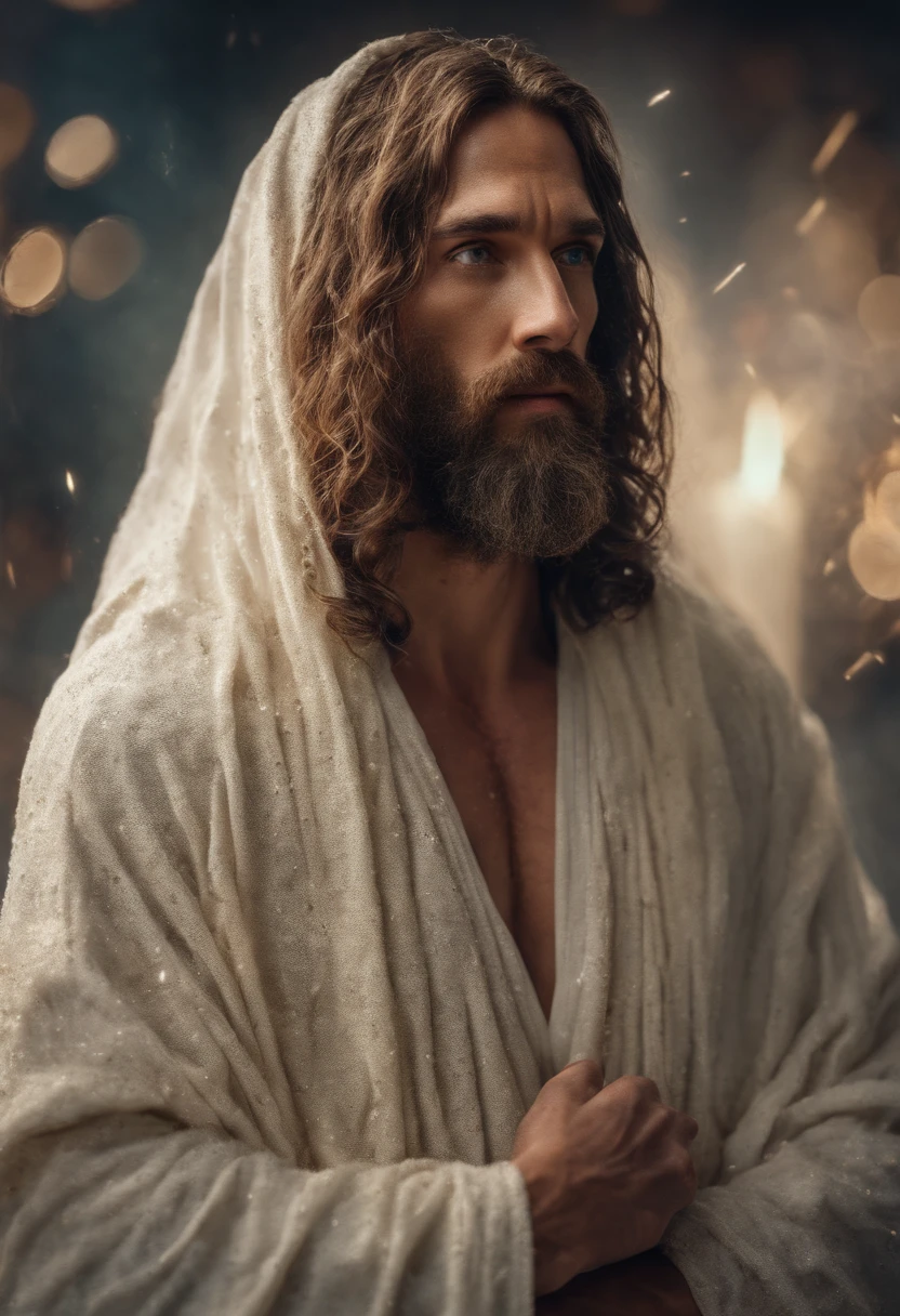 (symmetry),centered,a ((close)) up portrait,(Jesus),a very thin white prime man with long hair and a beard,wearing a long white robe,35mm,natural skin,clothes detail, 8k texture, 8k, insane details, intricate details, hyperdetailedhighly detailed,realistic,soft cinematic light,HDR,sharp focus, ((((cinematic look)))),intricate, elegant, highly detailed