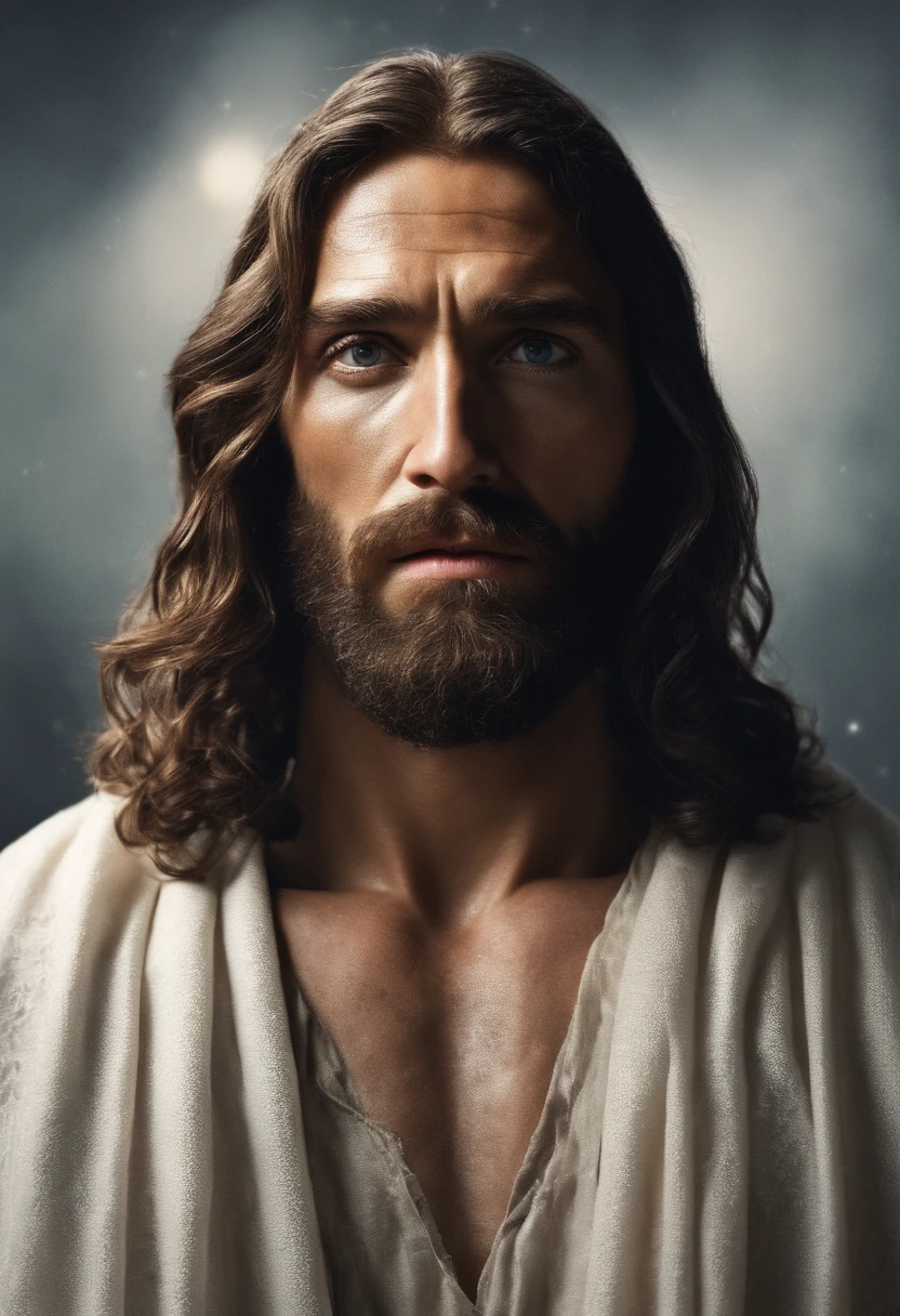 (symmetry),centered,a ((close)) up portrait,(Jesus),a very thin white prime man with long hair and a beard,wearing a long white robe,35mm,natural skin,clothes detail, 8k texture, 8k, insane details, intricate details, hyperdetailedhighly detailed,realistic,soft cinematic light,HDR,sharp focus, ((((cinematic look)))),intricate, elegant, highly detailed