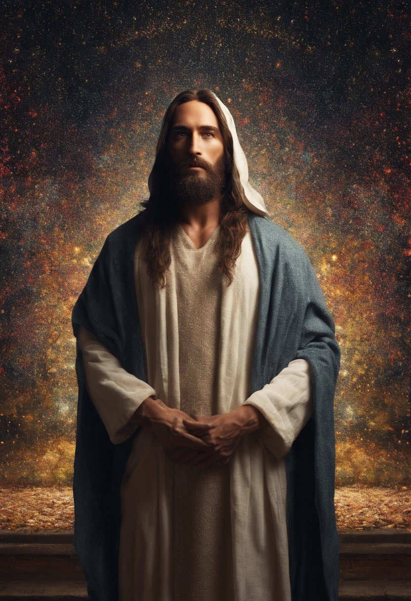 (symmetry),centered,a ((close)) up portrait,(Jesus),a very thin white prime man with long hair and a beard,wearing a long white robe,35mm,natural skin,clothes detail, 8k texture, 8k, insane details, intricate details, hyperdetailedhighly detailed,realistic,soft cinematic light,HDR,sharp focus, ((((cinematic look)))),intricate, elegant, highly detailed