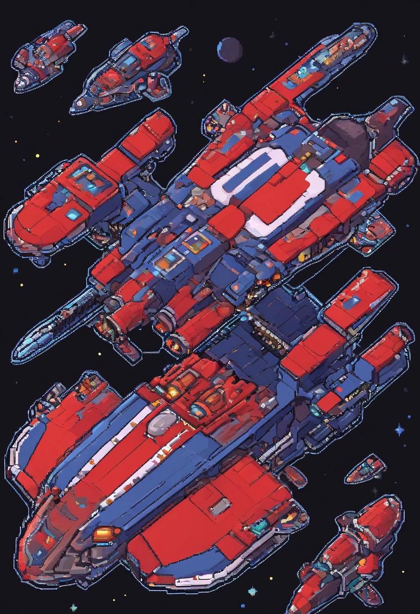Crimson Starship,Such as StarCraft prototypes, A biplane flying in the sky at night, Dark ( Spaceship ), scifi spaceship, cartoon fantasy spaceship, futuristic spaceship, alien space ship flying in space, spaceship far on the background, A spaceship in dark space, futuristic starship,Spaceship, space ship in space, legendary space ship, big weird spaceship, small starship near, space ship, A top-down view