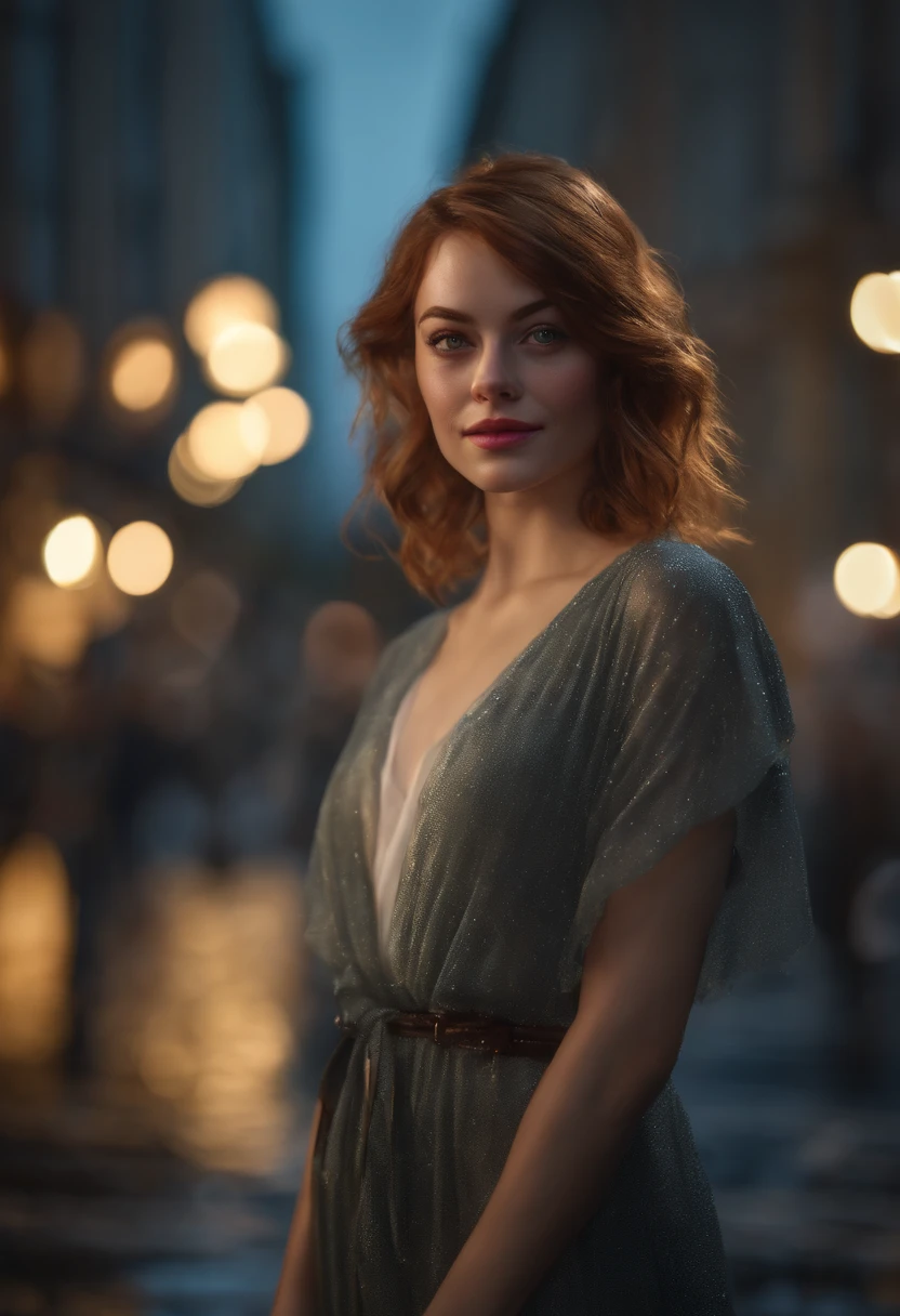 Emma Stone, Girl with camera, mix4, (8k, RAW photo, top quality, masterpiece: 1.2), (realistic, photorealistic: 1.37), 1 girl, cute, cityscape, night, rain, wet, professional lighting, photon mapping, radiosity, physically based rendering, gradient brunette hair, short curly, handsome, girly, white ball set, excellent image quality, High resolution, 1080p, (clear face), (detailed face description), (detailed hand description), (masterpiece), (exquisite CG), extreme light and shadow, disheveled hair, masterpiece, rich detail, (exquisite facial features), (best image quality), (masterpiece), (eye of detail), looking forward to your eyes, delicate collarbone, big