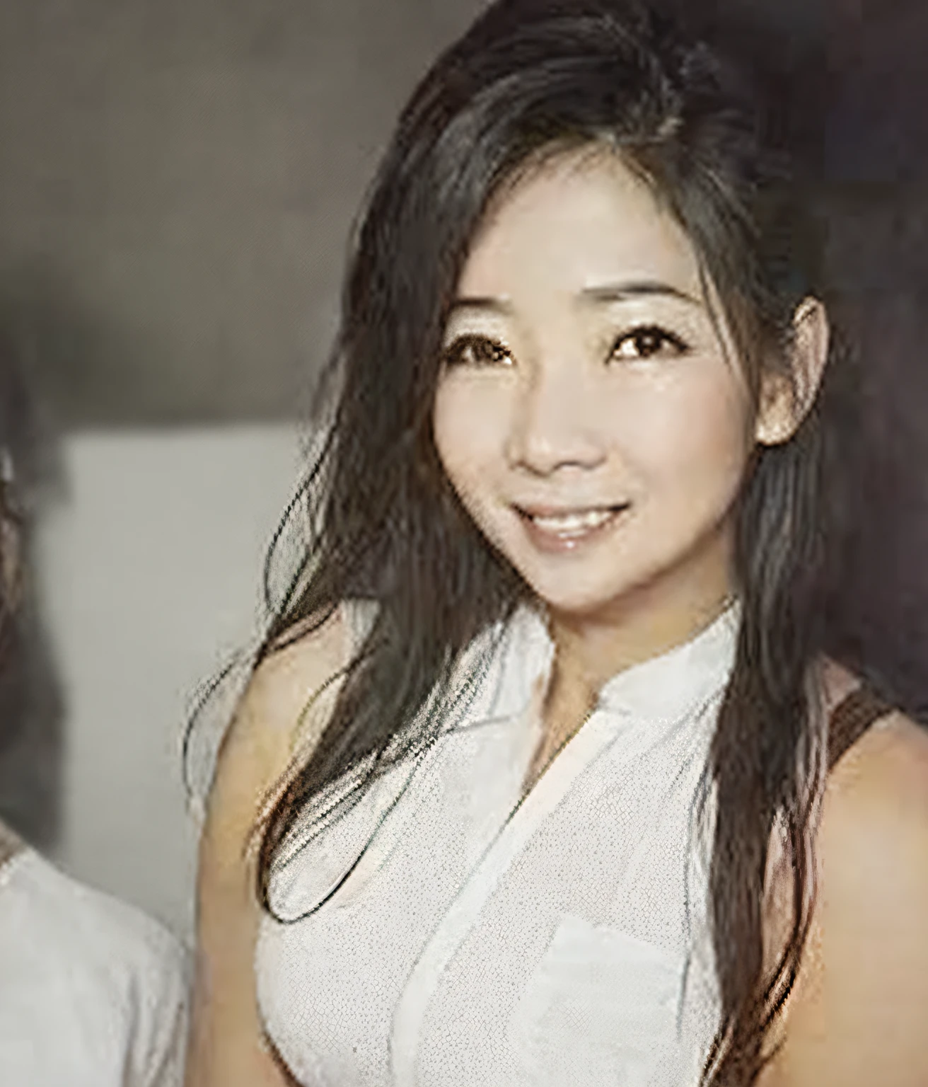 Araved woman in white vest poses for a photo, cindy avelino, 2 9 years old, basia tran, jen zee, 2 7 years old, 38 years old, 2 8 years old, 40 years old women, 3 6 years old, katherine lam, An Asian woman, 3 2 - year - old, natasha tan maciej kuciara