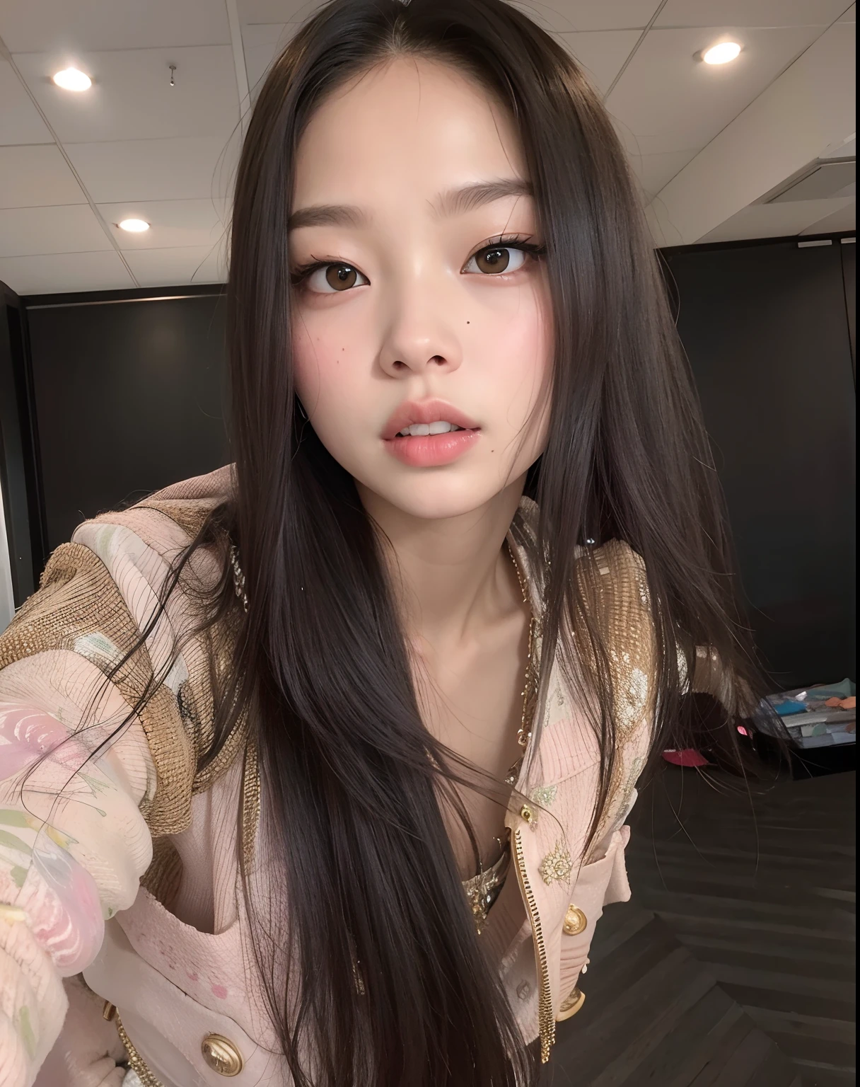 Mujer arafed con el pelo largo y negro y un vestido rosa, Blackpink Jennie, Gongbi, Parque Roseanne de Blackpink, Jossi de Blackpink, Retrato de Jossi de Blackpink, Jisoo de Blackpink, Heonhwa Choe, Jisoo de Blackpink, a young asian woman, Jaeyeon Nam, young cute wan asian face, Lee Ji - Eun, Lee Ji-eun