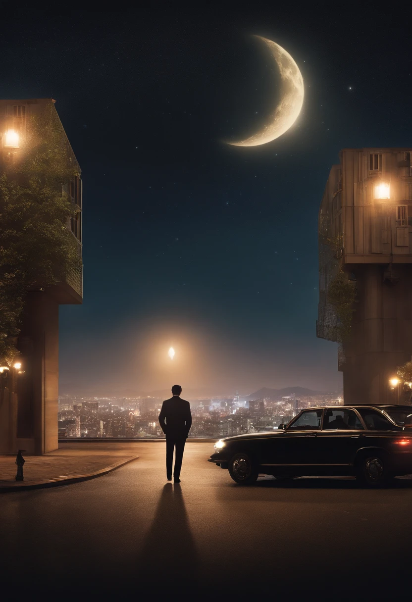Album cover design description:
1. **Basic background**: South Korea, Blur city night view. The light of the car, Flickering buildings, The city's demolition, And the moon rising in the distance forms the background.
2. **centered image**: One character(South Korean)This stands with its back turned. His shoulders seem a little heavy, but, Above his head are shining stars, It gives the impression of a subtle glow.
3. **Bottom image**: At the feet of the figure, a broken clock and a broken hourglass are visible., It symbolizes the passage of time and the responsibility that comes with it.
4. **Title and Artist Name**: At the top of the album is a large "My Time" Put the title. Underneath, the artist's name appears subtly.
5. **Text Design**: "Woooooo" The lyrics of the part are small between the buildings in the background, It is designed to sparkle like a light.
6. **Colors**: The colors of the album as a whole add a bit of vintage tones, creating a melancholy yet warm feeling.
This album cover is about life's difficulties and responsibilities, And expressing the importance of that period,, Against the backdrop of the night view of the city, it conveys a message about one's own time and the value of the moment.