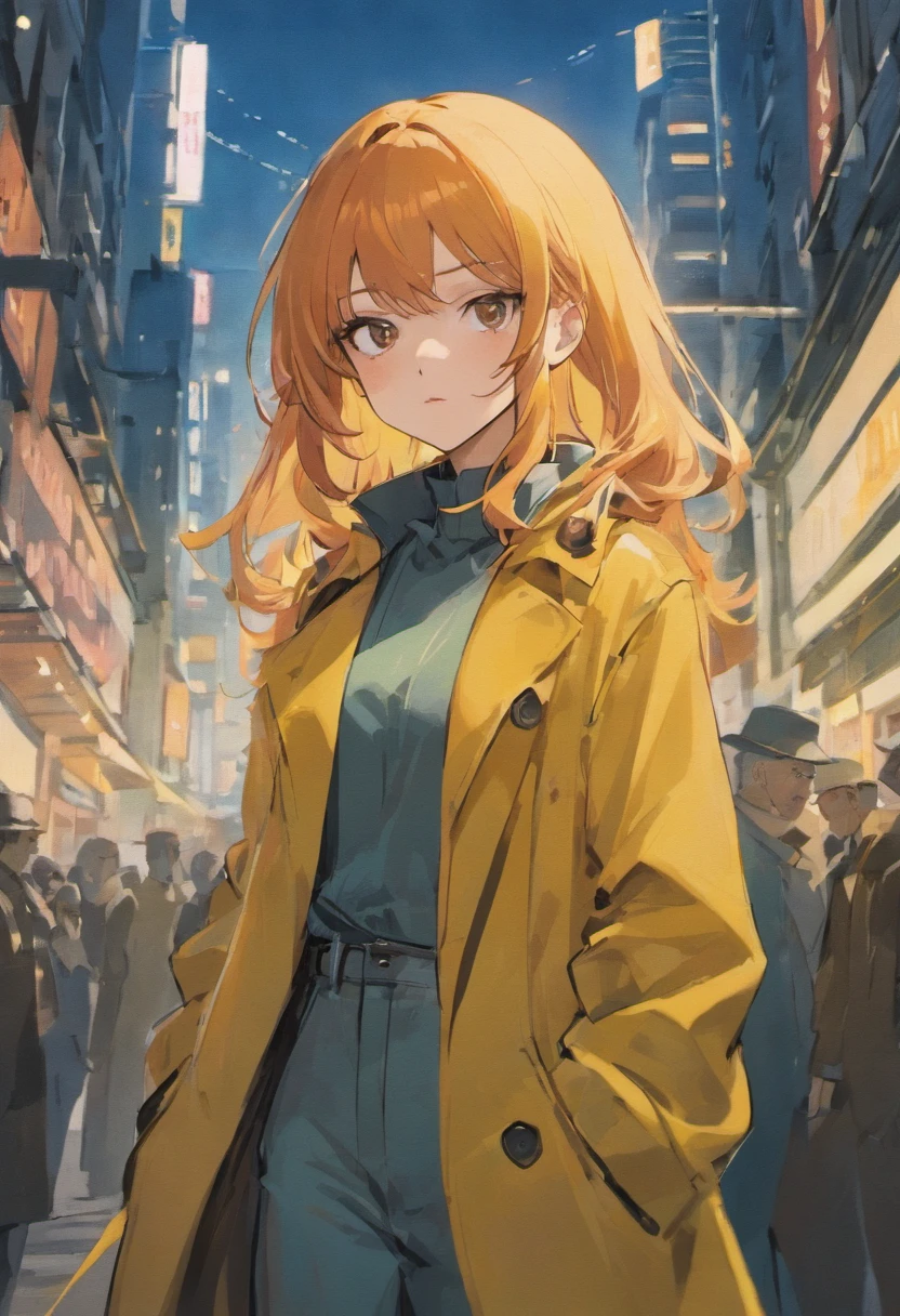 Close-up of people in trench coats and jeans, official character art, official character illustration, adam hughes, character art closeup, Women researchers, full body portrait of jean grey, detailed character art, detailed character portrait, Comic book cover art by Phil Noto, Anya, Spy x family, full-colour illustration, heroines, Dinah Drake, detective clothes