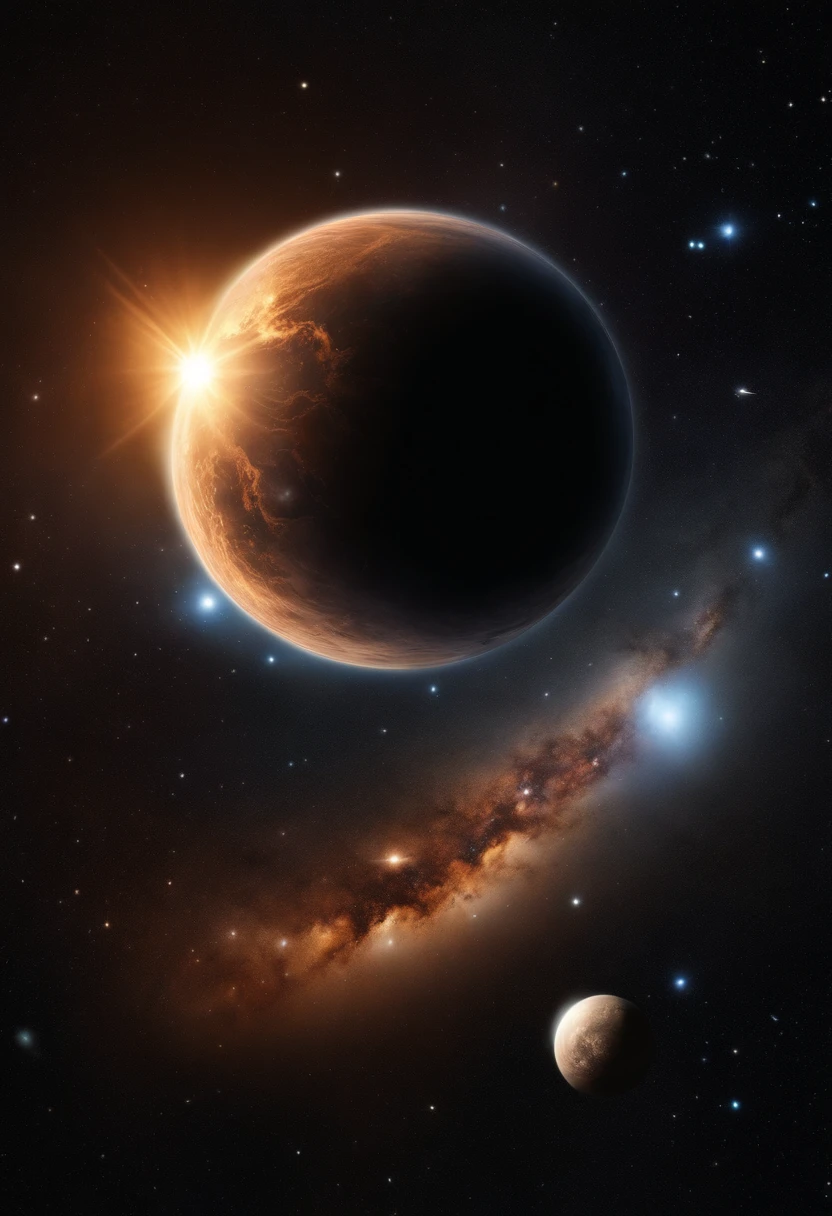 (best quality,highres,photorealistic:1.37),ultra-detailed,cosmic,galaxies,solar system,black hole,motion,flare,deep black,space landscape,interstellar exploration,starlight,cosmic dust,nebulae,celestial bodies,magnificent view,stellar explosion,captivating darkness,intergalactic voyage,hypnotizing depth,cosmic energy,infinite space,illuminated constellations,glimmering stars,cosmic wonders,cosmic dance,luminous spectacle,celestial harmony,fascinating cosmic journey,stellar brilliance,dazzling cosmic creation,cosmic abyss,mesmerizing celestial bodies,deep space exploration,cosmic phenomena,ethereal glow,far-reaching galaxies,stellar spectacle,colorful cosmic tapestry,lustrous cosmic landscape