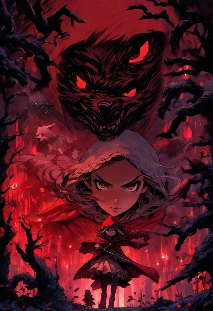 3 different variants of little red riding hood