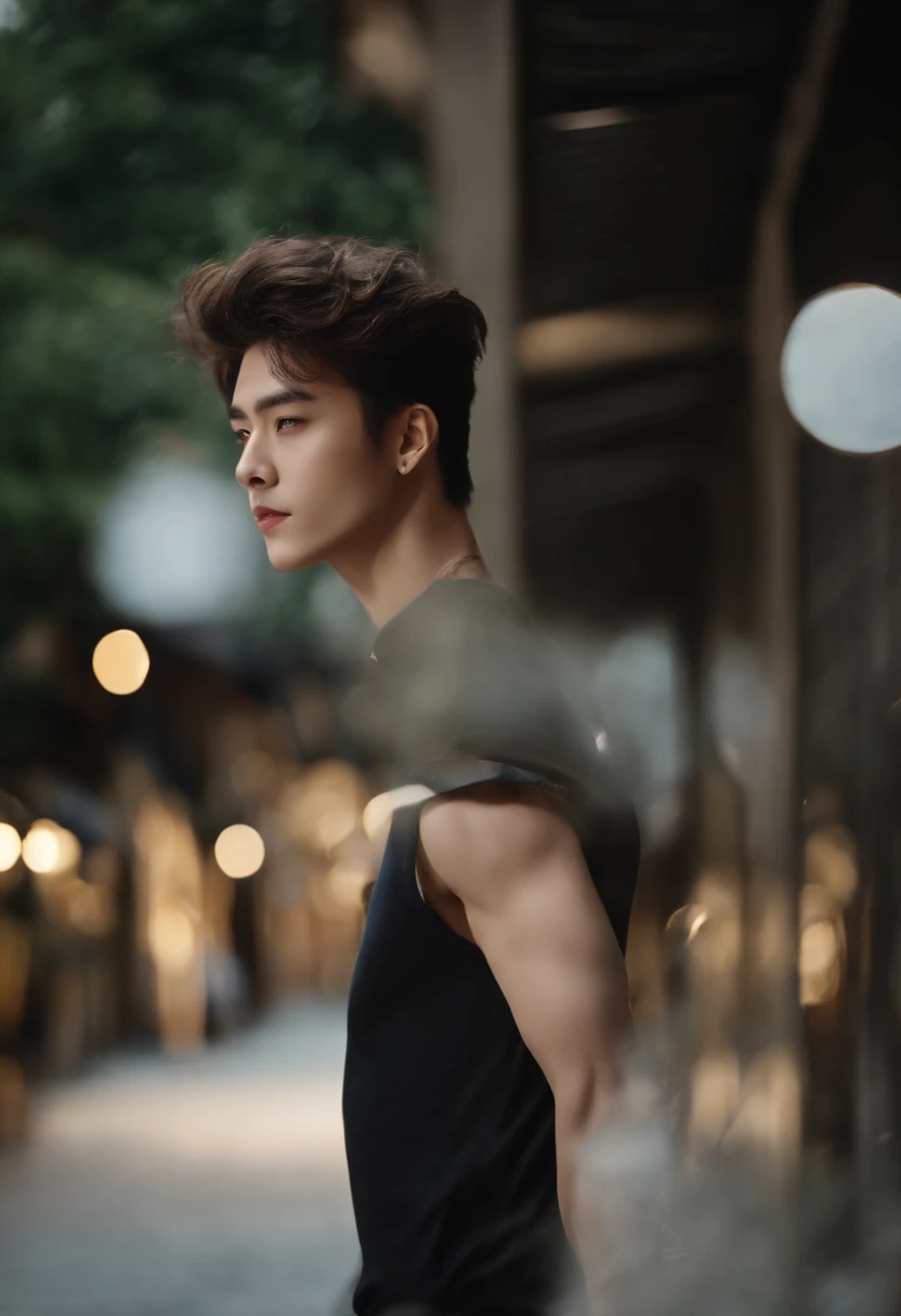 premier quality, tmasterpiece, 超High Resolution, (Hentail realism: 1.4), photo originale, The wallpaper, headshot photo, la peau, sinple background, yeux noirs, specifics, Auto-tir, 1 homme 26 ans, un beau, Light wind, rayons de soleil, domicile、une chambre、Homme incroyablement beau、mignon、Partie centrale、Chez Johnny、Un visage comme Ryo Yoshizawa 、refreshing、Eyebrows are not too thick、Christianisme orthodoxe、visage froid、musculature, Kpop , korean, museum, hotel, voiture