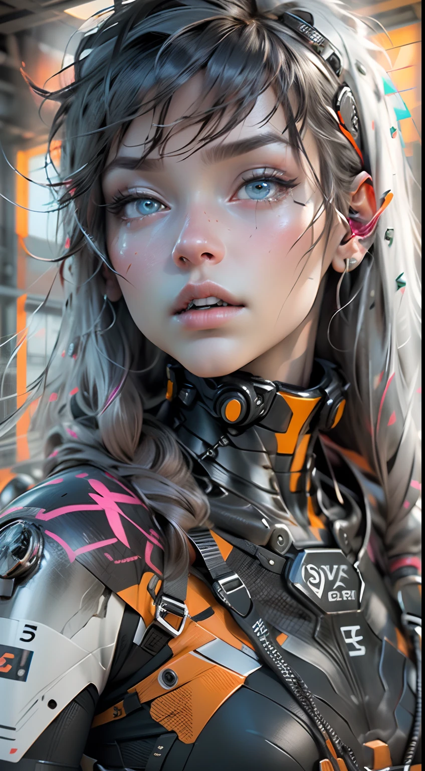 A female centaur，She is famous in the multiverse，She is both a female centaur, half human, half horse, half horse，It is also a female Yingzhao。She blends both images，The first is：（（The head of the horse/neck/Shoulder these parts，Replaced with a beautiful female human upper body）：9.9），of females are half-centaurs, half-horses, half-humans，The second is：（（The head of the horse/neck/lower back/hason/gluteal/Shijo Thigh Female Embodiment）：9.9），'s（（Female half-horse with beautiful woman's）：9.9，Chimer）：9.9），（It's like a female human wearing a half-horse-like costume and making a seamless chimera：9.9），This chimerization is based on powerful futuristic technology。The ultra-wide-angle lens captures the image of her beautiful and ethereal wings on the ionosphere launching a super-high-speed charge and leaping。Her front half is distinctly feminine，Tall sexy body，possessed（K cup giant coconut tit chest：9.9），It has a small man's waist butterfly straddling（Long legs：9.9），The embedded interface of the half-horse part of the bent feminine state of the back half of the body is in the hip position。（The horse-shaped, half-horse torso form of her back body is completely female humanization9.9）。The chest cavity of a woman in the shape of a bent dog style embedded in the lower back position of the beautiful woman's body starting from the upper part of the sternum/lower back/Ventral transverse。Then there are the sexy beauty's upright hips，（Her entire body has been completely female and replaced by a female body：9.9），Including the half-horse part。Mechanized armor covers the legs with knee-shaped anti-joints and feet，And these parts are highly anthropomorphic，This makes her legs graceful and slender，Her four horse legs exploded in length proportions and was slender and toned，Under the legs are skinny white feet dressed in Skyscraper Heels，Use Midjourney's advanced stroke tools and color palettes, as well as texture packs, model packs, and texture tools，Concentration，Include all parts of her