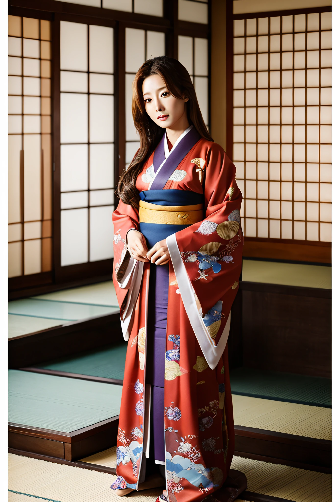 tsunade, big breats, japan kimono, open kimono, in hokage room
