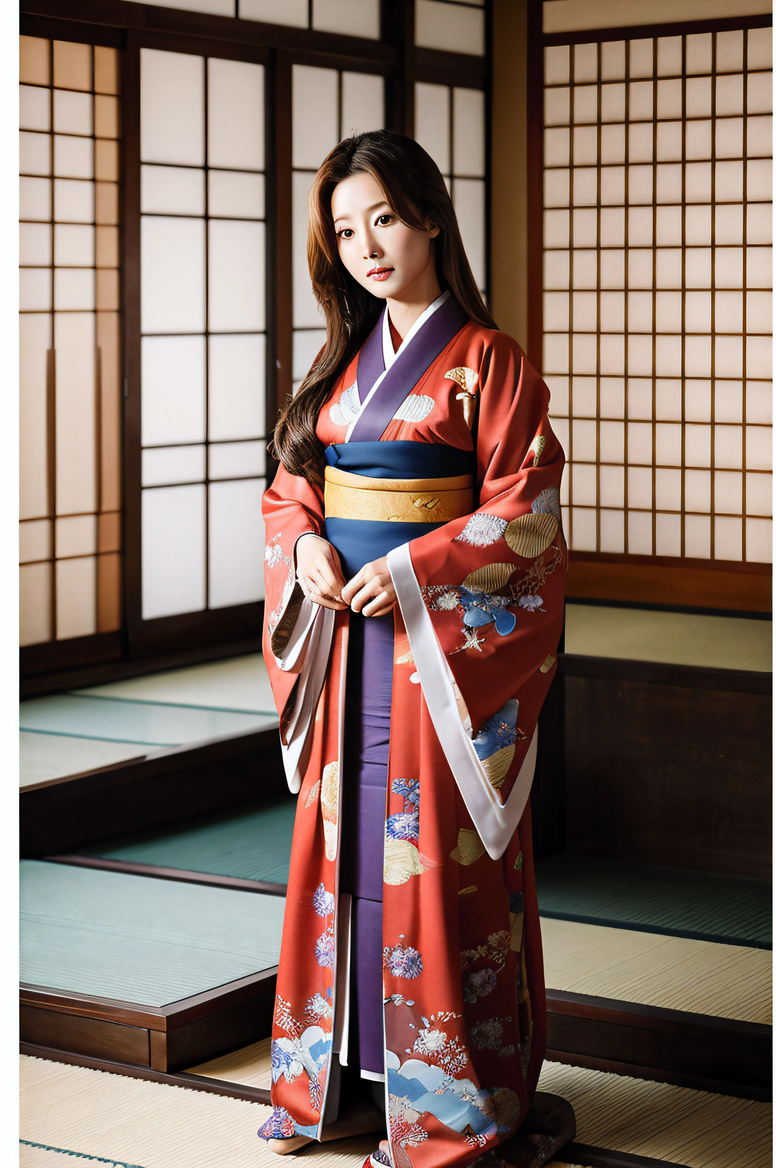 tsunade, big breats, japan kimono, open kimono, in hokage room