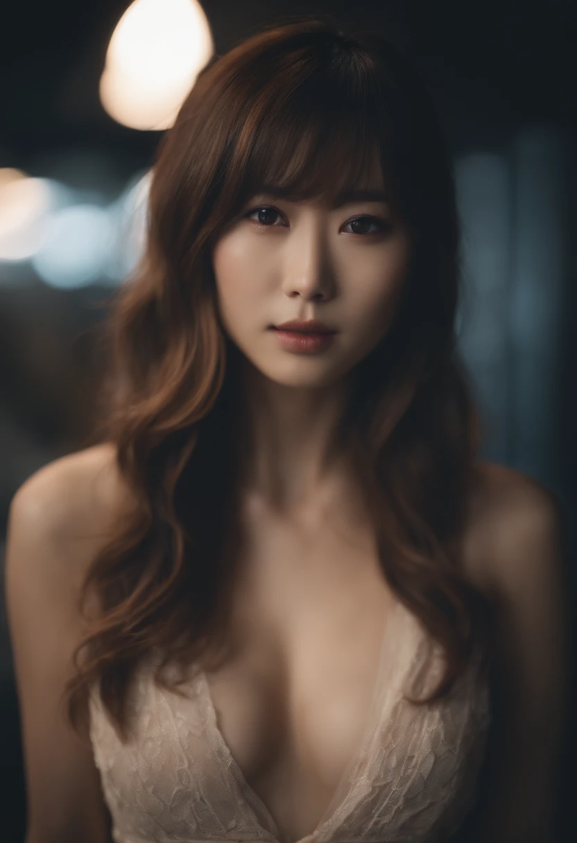 (((Haruna Kojima)))、NSFW、AKB48、brown hair、Longhaire、labios regordetes、D copa tetas、Pupila irregular, desnuda