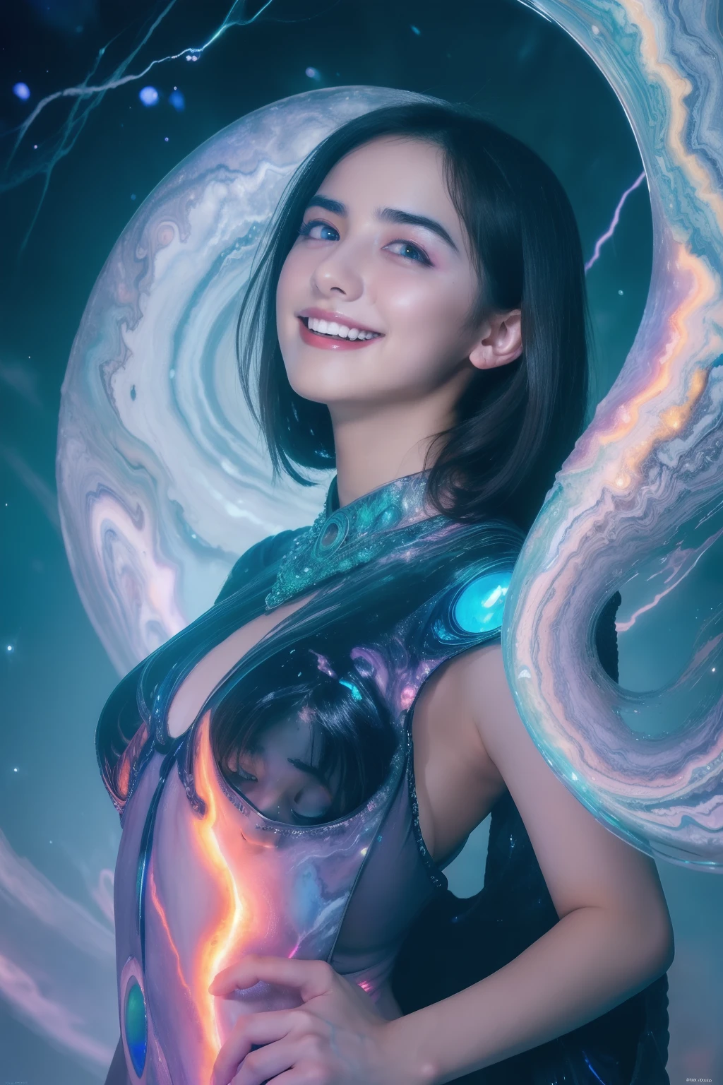 (Two beautiful teenage italian girls:1.6), Close friends, (They are hugging each other:1.2), Kiss her cheek or chest,(Detailed iridescent bodysuit with beautiful fractal or marble design:1.5)Incredible and spectacular scenes, ((High quality)), ((Detailed)), ((Fantasy)), Blue Plasma Brain, Green Plasma Body, Vulgarity, beutiful breast, (Open legs:1.4), obscenity, (Lewd smile:1.2), coarse, Obscene, mean, (raunchy:1.2), (Immoral:1.2), Lachish, (small breasts with beautiful raised pink areolas,,,,,:1.5), (Cameltoe), (Expression of ecstasy:1.2), Photorealistic, Official art, unity 8k wall paper, 8K Portrait, Best Quality, Very high resolution, (Incredibly beautiful nature background:1.6), (18 years old:1.5), (Sexy and glamorous:1.1), (A coquettish expression:1.6), (seductively smiling:1.6), (Full body), (erotic posing:1.5), Beautiful seductive face, Portrait, (Thick eyebrows:1.5), (Big purple eyes:1.2), Beautiful eyes with fine symmetry, (Ultra detailed eyes:1.4), (High resolution eyes:1.1), Intimate face, (ultra detailed skin texture:1.4), White skin, pale skin, Perfect Anatomy, Thin, (Beautiful toned body:1.1), Hair Bow, (Moist skin:1.1), full of sweat, No makeup, dark circles, Good anatomy, Focus Face, good-looking, (Emilia Clark:0.6) (Emma watson:0.3),(Jennifer Connelly:0.4), (sensual face:1.5), Elegant face, Nice, Dolce, Blurred back((looks up)), ((Looking down)), (Around her neck is a simple necklace of exquisite workmanship), (Bioluminescence with brilliant brilliance:1.3),(Swirling flames), great temple, great cathedral, temple ruins, detached temple, (Luminous magic circle), Ruins of an ancient castle, Shining majestic cloud masses and sky, lightning bolt, Epic Realistic, Art Book, (Greg Rutkowski:0.8), (teal and orange:0.4), (Art Station:1.5), Cinematic, ((Neutral colors)), (nffsw:1.5), (Muted colors:1.2), Hyper Detailed, Dramatic light, (Intricate details:1.1), with