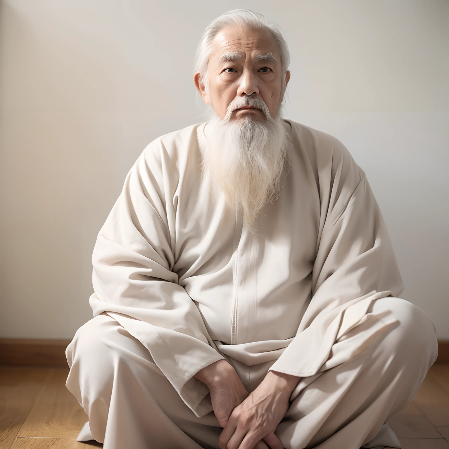A wise man、A old man、Fairy wind road bone、Meditate、Meditation、white backgrounid、Practice