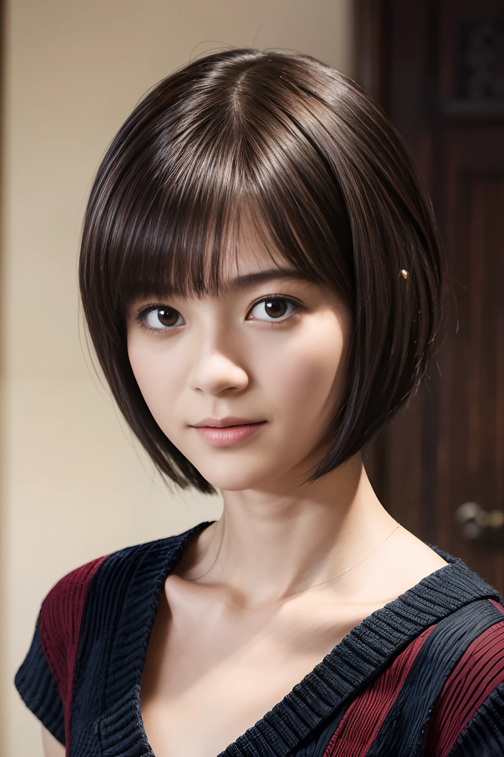 46
(An 18-year-old woman), (A hyper-realistic), (masutepiece), Short bob cut