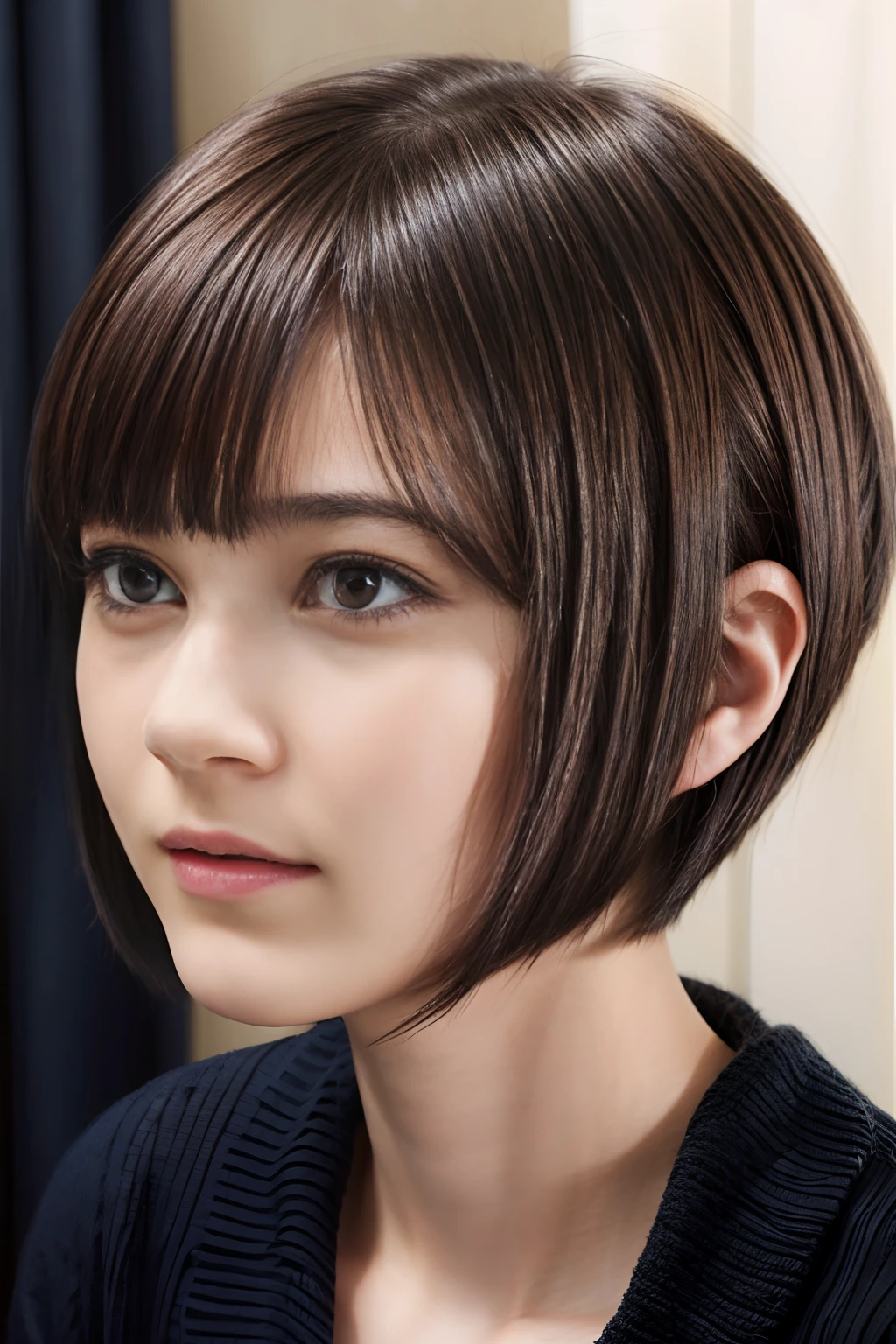 46
(An 18-year-old woman), (A hyper-realistic), (masutepiece), Short bob cut