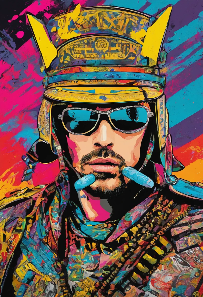 a painting of a hungarian warrior trending in the art station, dressed in punk clothes, detailed hyper realistic rendering, british gang member, street style, intimidating pose, planet of the hungarian, clothes with fashion, urban samurai, outlaw, west slavic features, 8 1 5, animations