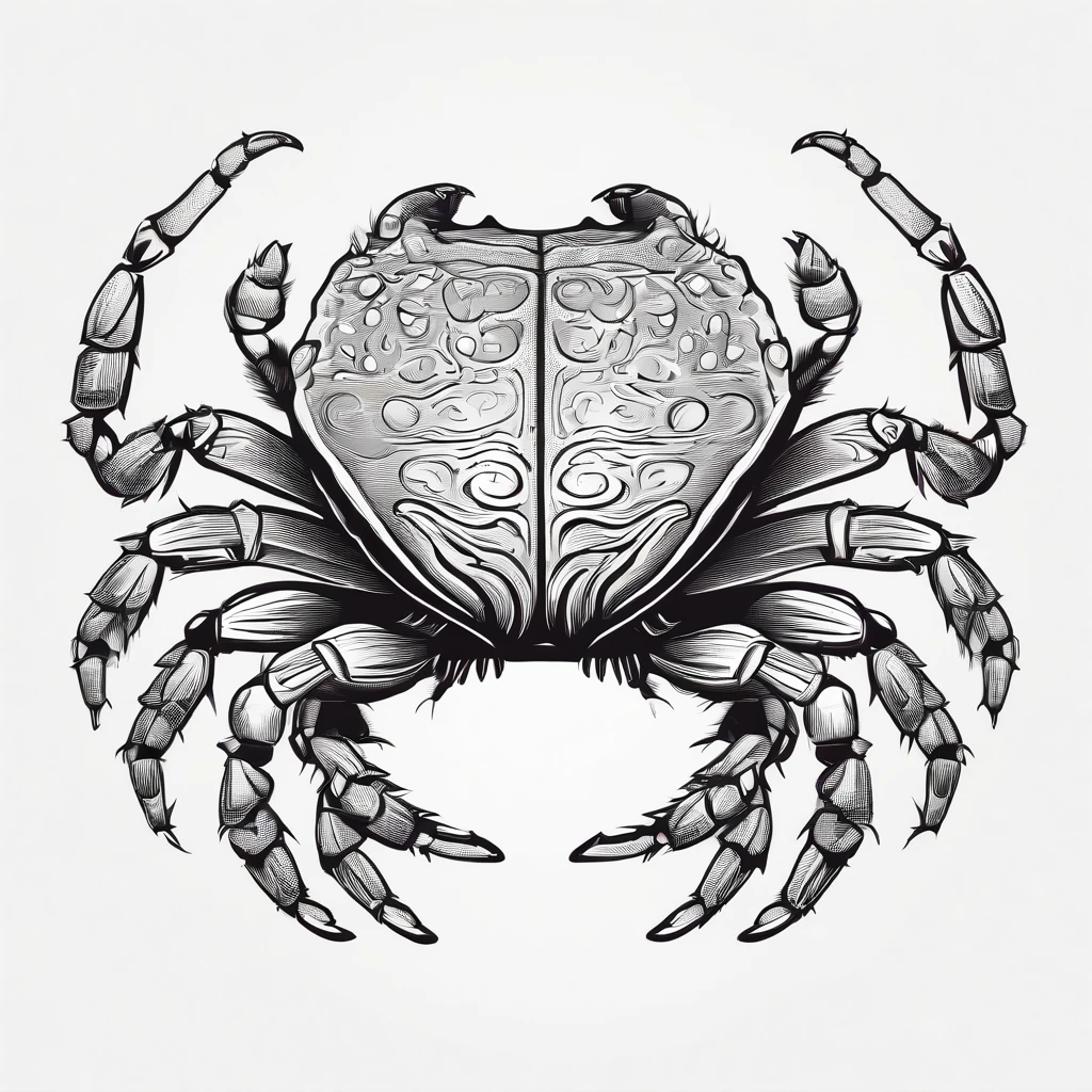 Hairy crab logo，Black and white background，The black and blue photo was taken by Flickl