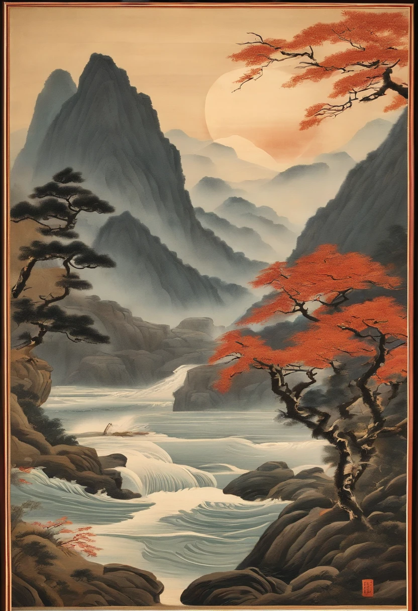 Yamakawa,rios,Sun,Mountain and Sea Skylark Scroll,Ancient mythology《Mountain and Sea Sutra》,Epic composition,shadowing,National style,martial art,Moves,Practice martial arts,Martial arts