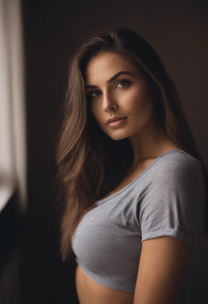 Arafed woman with tank top and donkey panties, fille Sexey aux yeux bruns, Portrait Sophie Mudd, cheveux bruns et grands yeux, selfie of a young woman, Yeux de chambre, Violet Myers, sans maquillage, maquillage naturel, looking straight at camera, Visage avec Artgram, Maquillage subtil, Superbe photo du corps entier, dans la chambre, clivage, tits, ass, Sexey, Sexe, levrette, position Sexee,