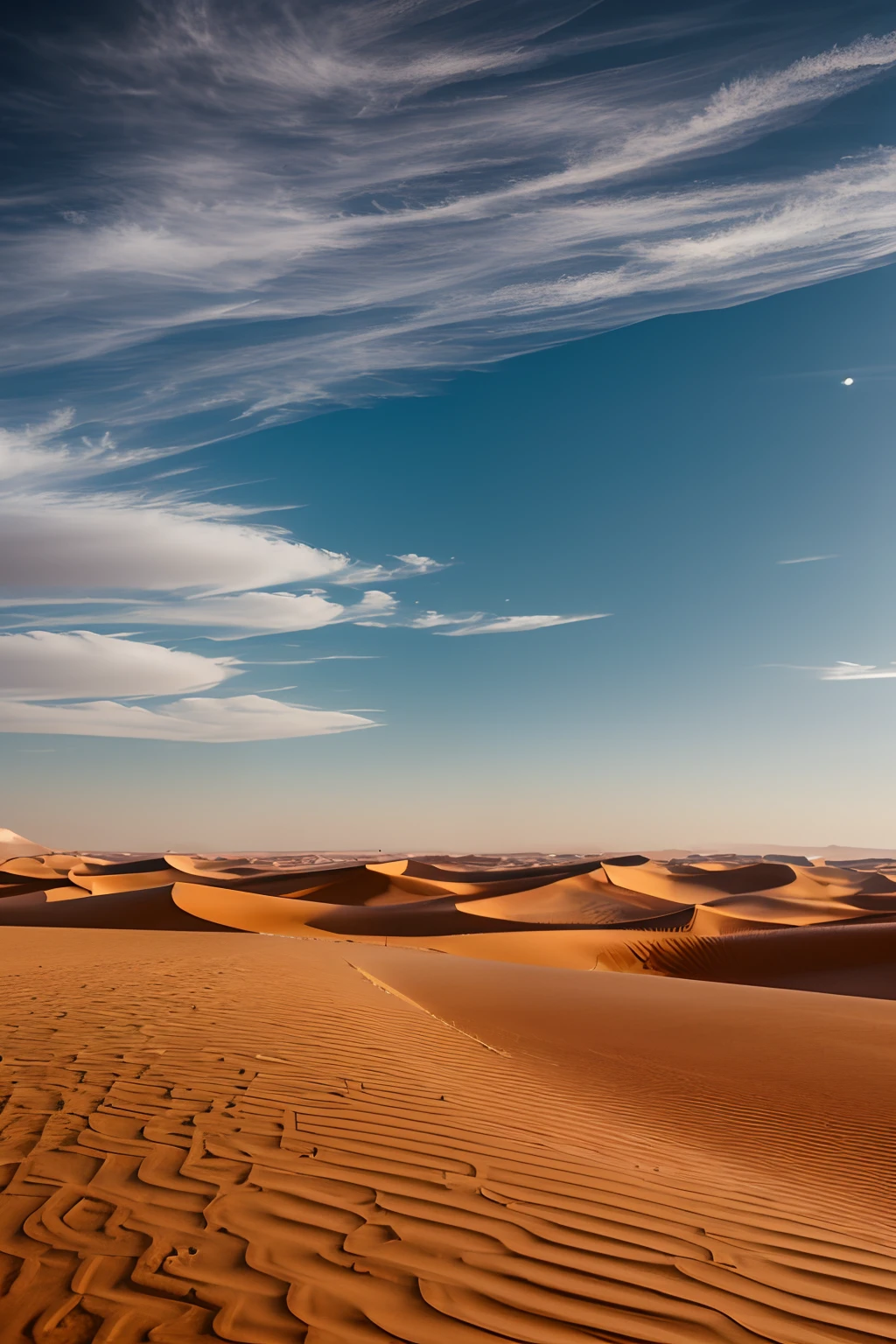 Beautiful landscape of the Sahara Desert, photography inspired by the style of Ken Duncan well known as the pioneer of landscape, in making use of dodging and burning to edit a landscape image.