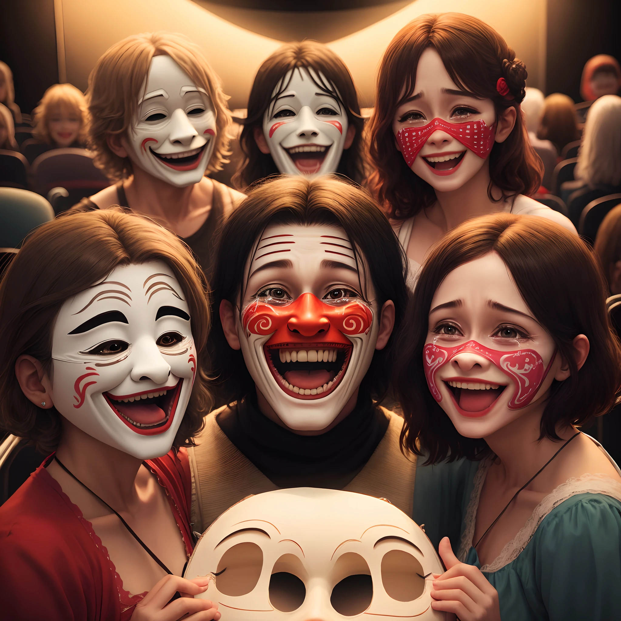Laughing and crying theatre masks