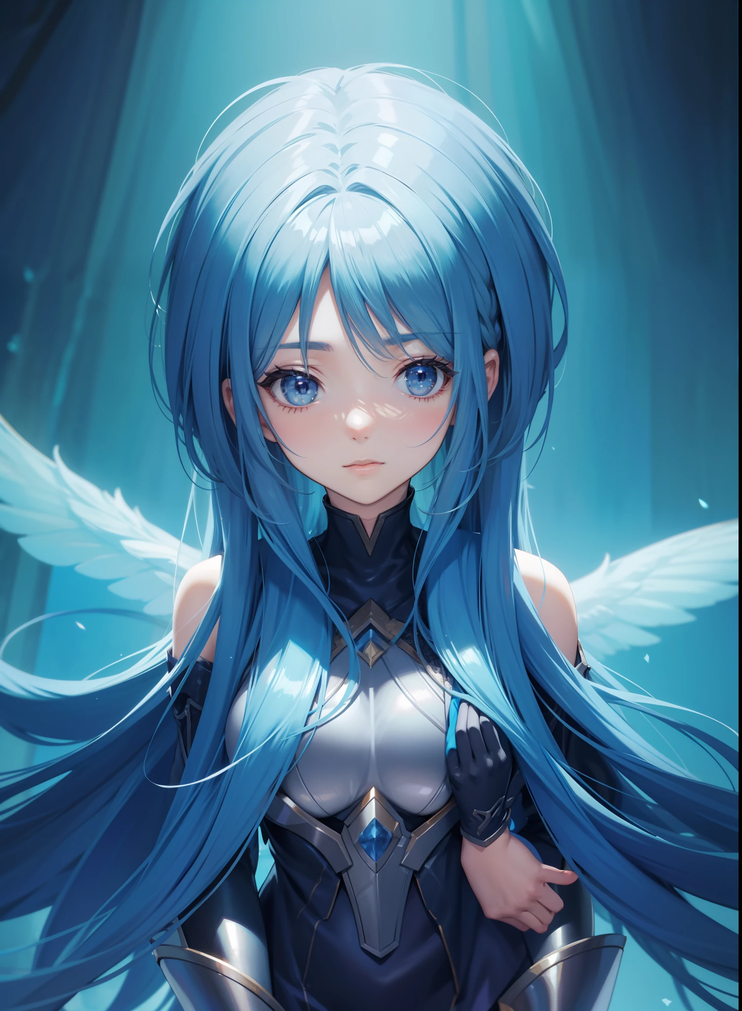 ((Masterpiece, Highest quality)), Detailed face, CharacterDesignSheet, full bodyesbian, Full of details,, Highly detailed, Depth, Many parts,Beautiful paladin girl,Holding a shield,Extremely beautiful,High Balance, Natural light, Lace,lacepantyhose,starrysky,Star blue hair,hentail realism, shadowing,character sheets, reference sheet, Standing painting, 8K, Super detail, 1080p, Women's HD,Slim,femele, 16k, A high resolution, Best quality, High quality, Anatomically correct, Masterpiece, ccurate, hyper HD,As graceful as a swan,unreal-engine, Ghibli-like colors, anime big breast, Standing painting, angle of view,Yarn skirt,ssee-through,blackstockings