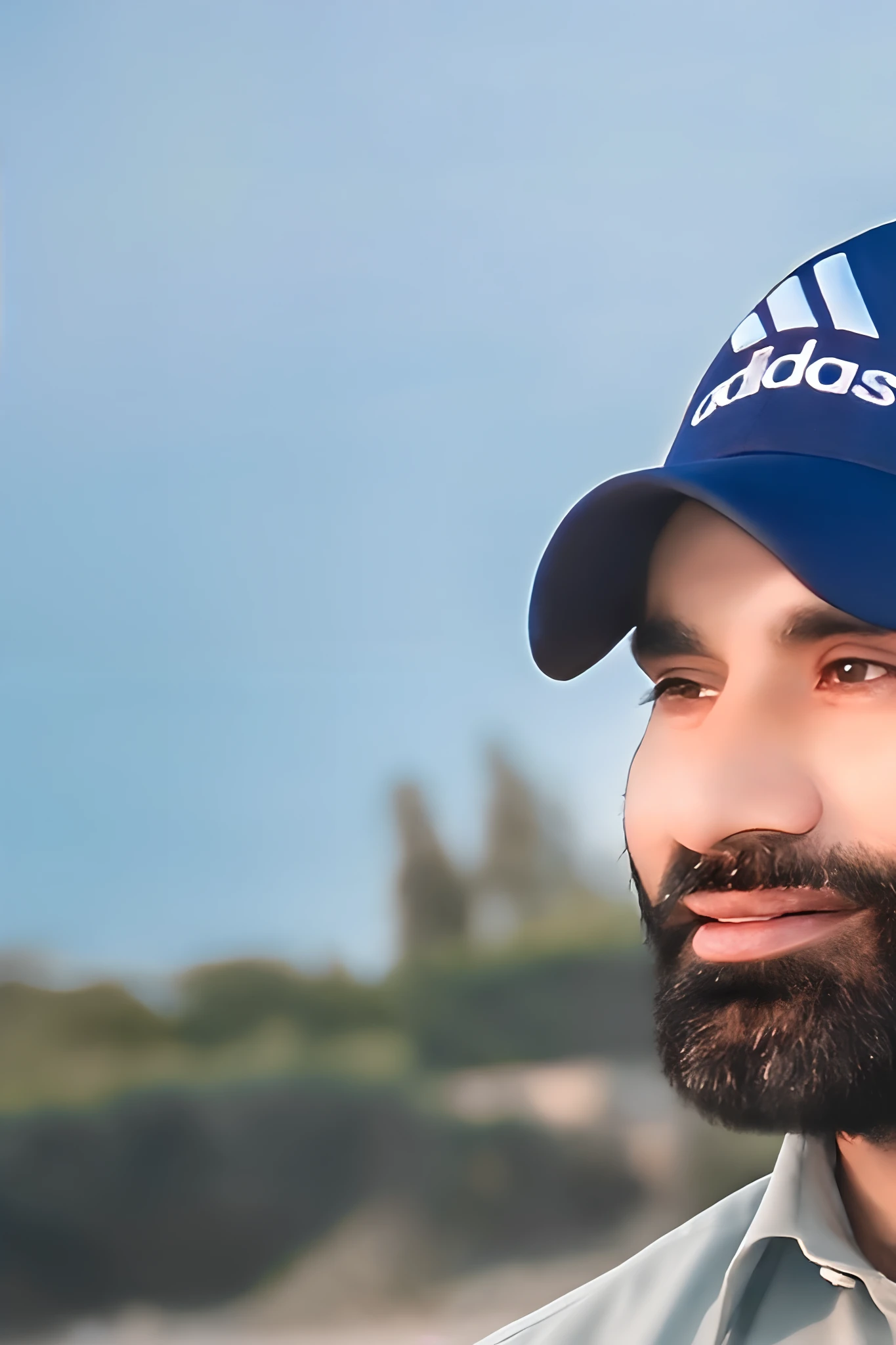 arafed man with a beard and a blue hat standing on a beach, kyza saleem, wearing a kurta, full body photogenic shot, standing near the beach, shot on nikon z9, handsome man, attractive and good looking, mid shot portrait, distant full body shot, full body portrait shot, with a full black beard, at a beach
