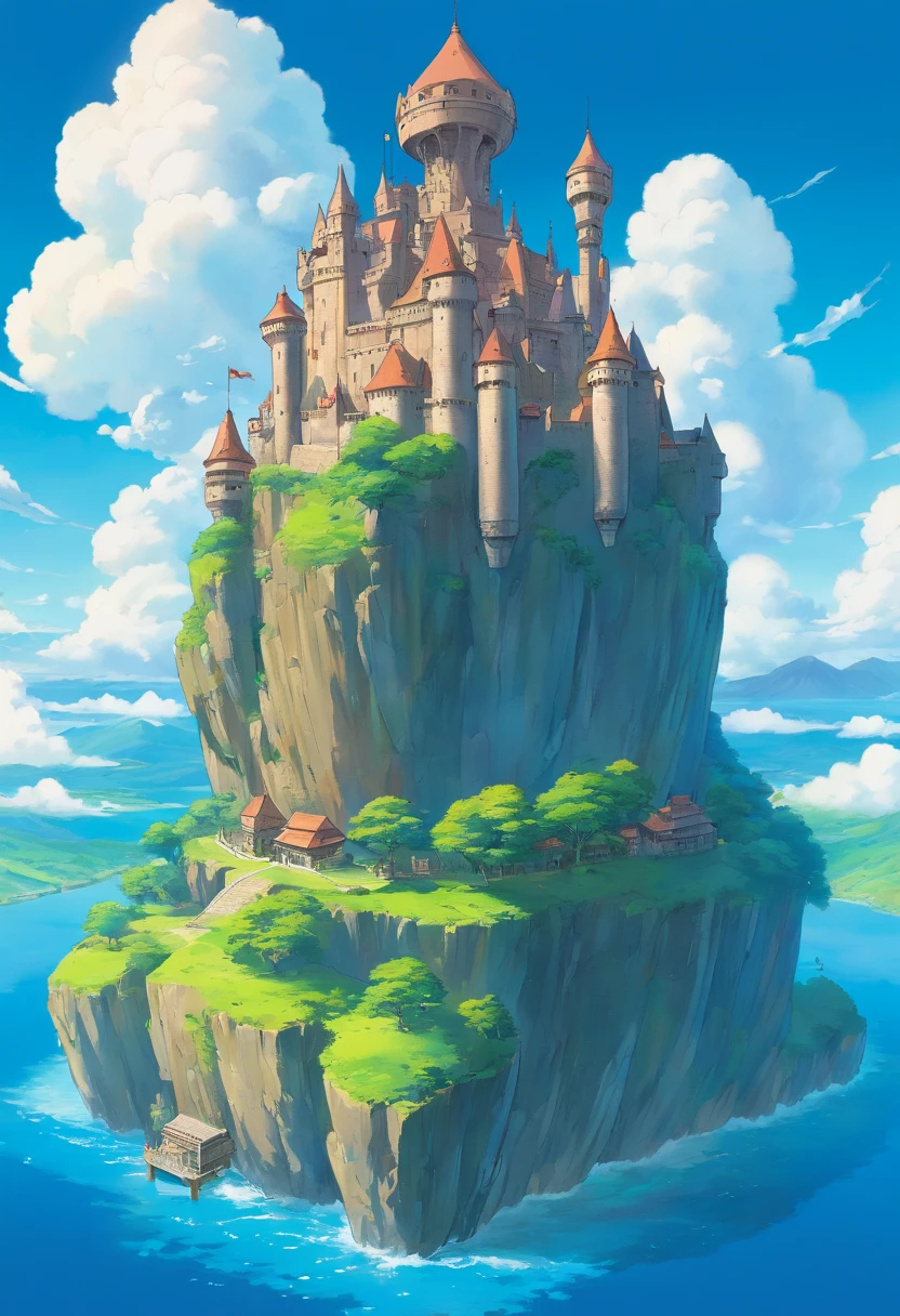 Castle in the Sky、floating island in the sky、Big castle