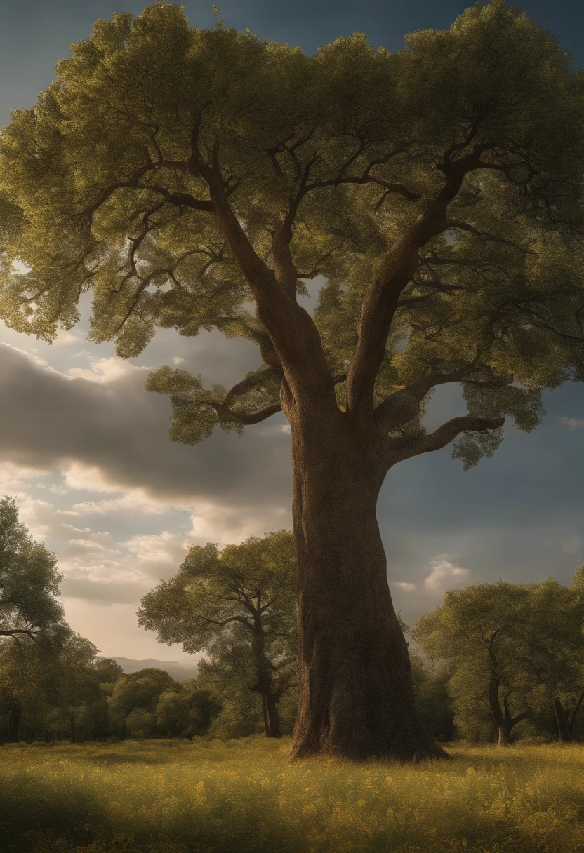 16k, massive details, ((complex details))) immense sky,field of many trees intertwined in the trunks,amazing sky,Level 15,rocky surface, (photorealistic), art (((Claude Lorrain))), J.R. Tolkien Type [sharp focus], (HDR), (8k), (gigapixel), (masterpiece)