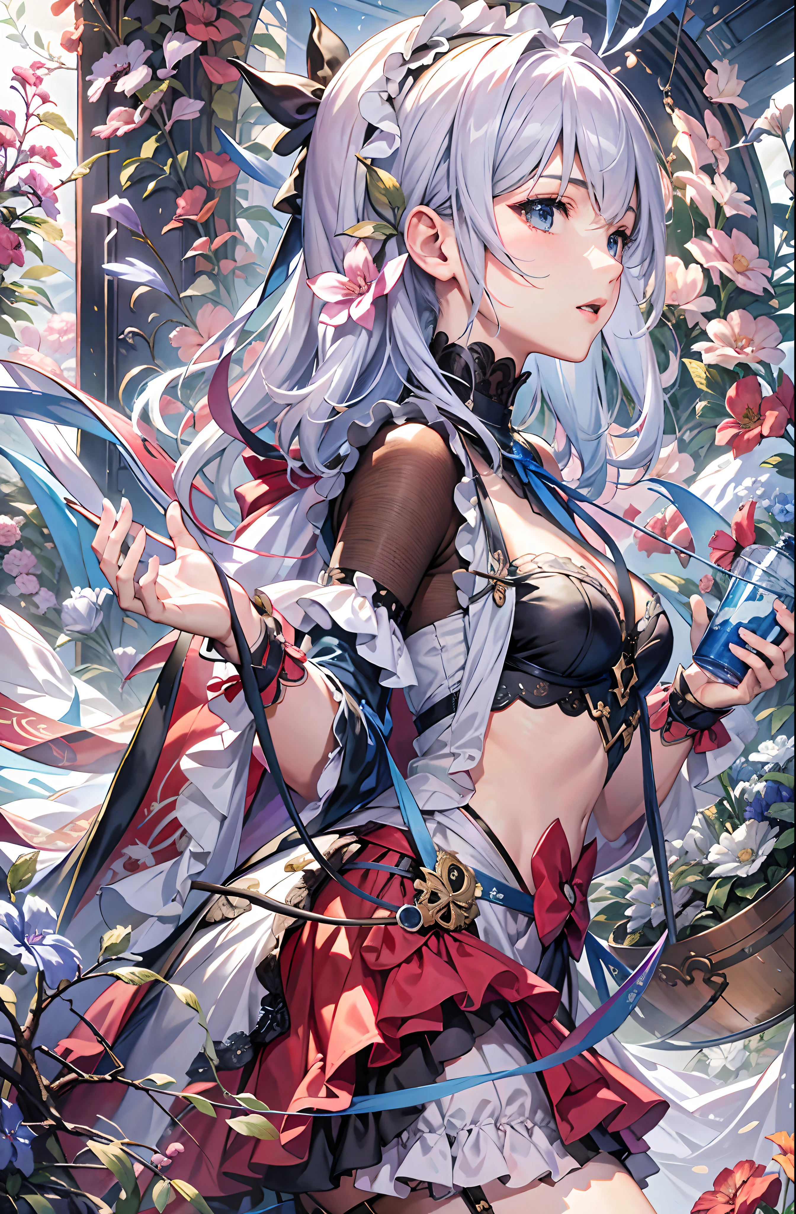 tmasterpiece、top-quality、ultra - detailed、offcial art、aestheticly pleasing、1girl in、Fault art:1.5、extremely colorful:1.5