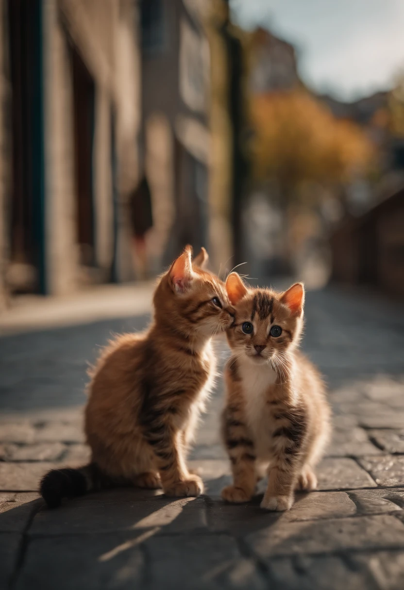 I have two little kittens, a cute little cat, cute kittens, Cutest, Incredibly cute, Adorable and cute, And cute and lovely. They are walking down the street with backpacks, Walking together, commute, Proudly walk down the street, And the cat is walking. They are cute in the style of 🍂 and 🍁, Adorable and cute, Cute and adorable, oh, nice and cute. They are known as real-life Tom and Jerry.