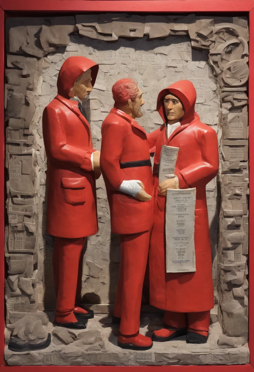 Scientists in science coats turn their backs to us,looking at the stars,hard core,Technologie,Red monochrome,USSR Poster,urss,Communism