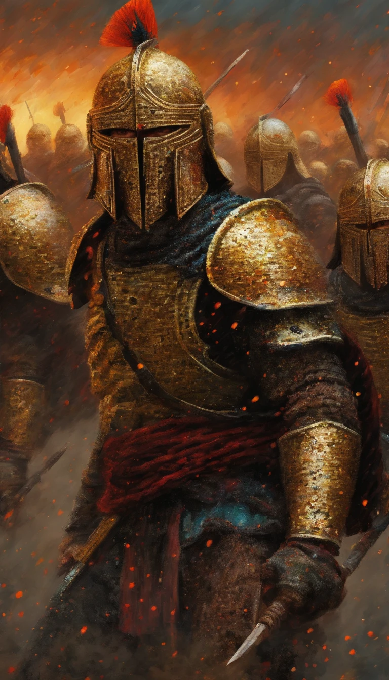 elite hoplit spartan troops at war