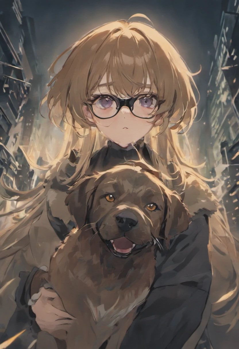 Black Dog, In the werewolf with heterochromia、A cat woman with braces and glasses looks like a favorite putelier