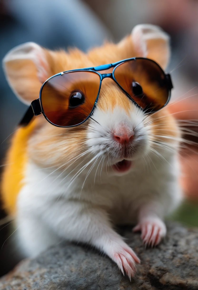 hamster con gafas de sol