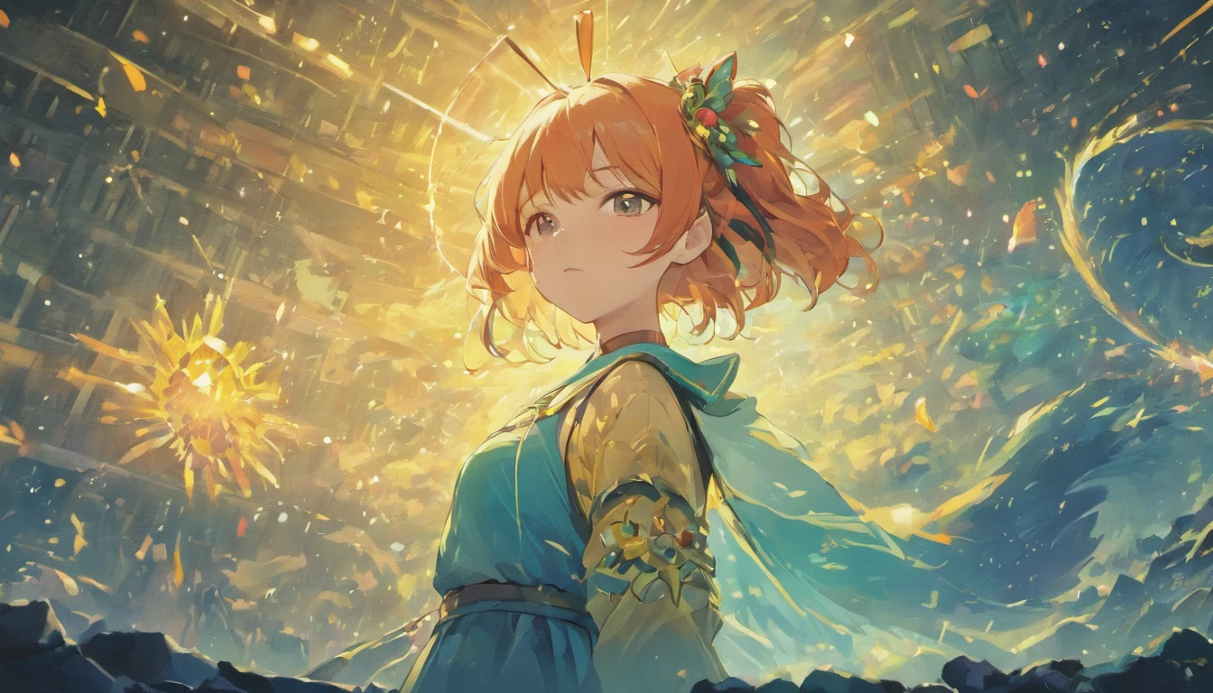 high quality, 8K Ultra HD, highly detailed, masterpiece, A digital illustration of anime style, soft anime tones, Feels like Japanese anime, Detailed illustration of a beautiful magical girl fighting a dragon, magical girl hat, fantasy world, feel like ufotable, breathtaking landscapes, mystical atmosphere, three dimensional effect, luminism, Albert Anker, Feeling like John Howe, 3d render, octane render, cinematic, Isometric, by yukisakura, awesome full color,