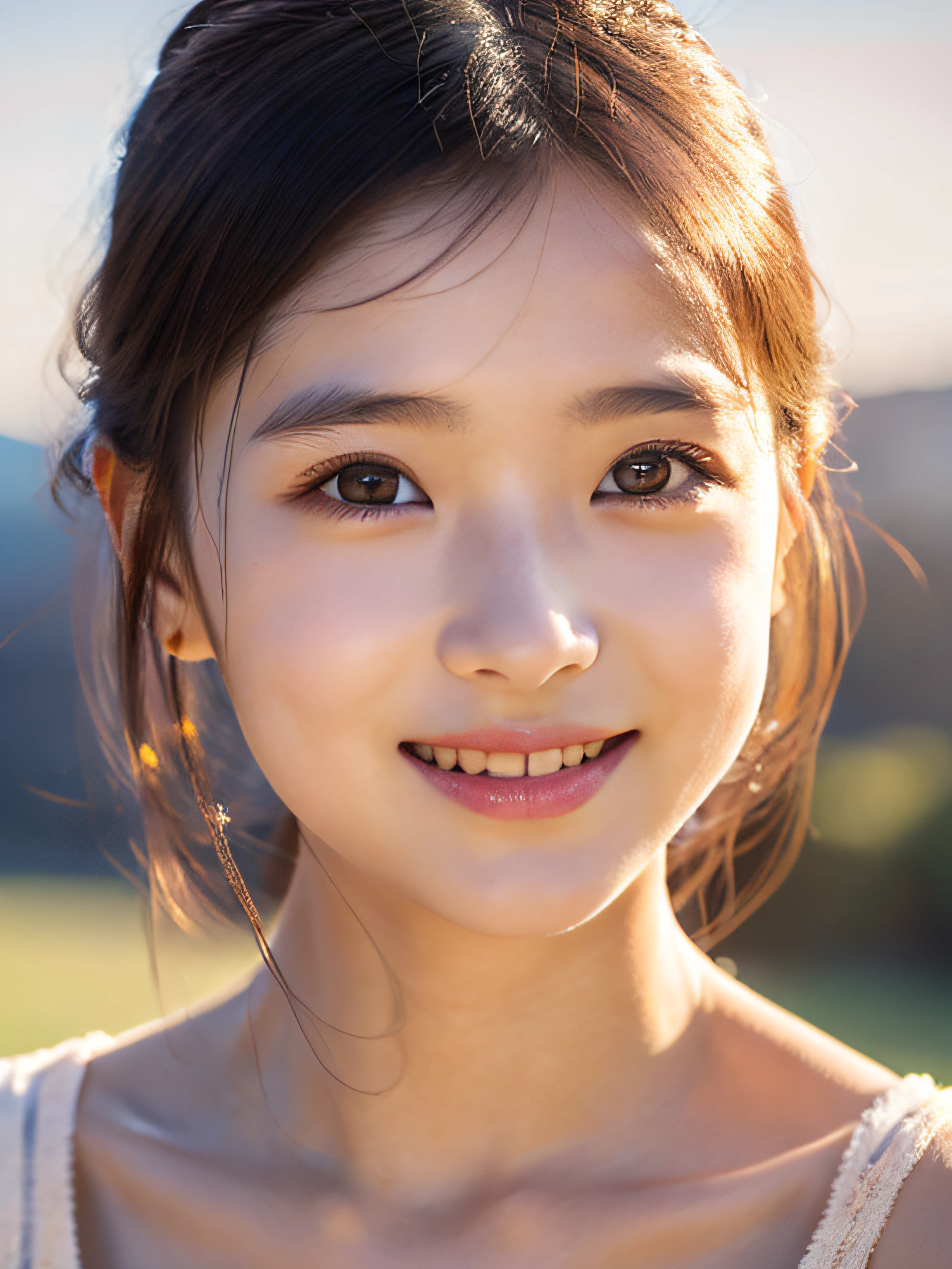 masutepiece, Best Quality, masutepiece, Godlike quality, Godlike art,navel,naked, Highly detailed face, Highly realistic, Cute, girl, Smiling, Big eyes, long eyelashes, multicolored hair, multicolored eyes, Shiny skin, Full lips, Big lips, Shiny skin, Blushing, Magnificent view