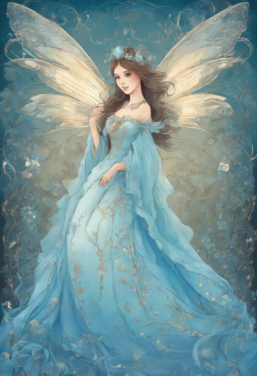 Long、Light blue color