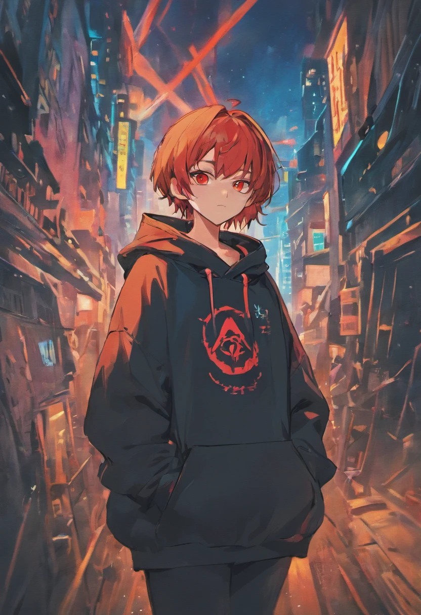 Long seventy-three and red-eyed boy in hoodie, anime moe art style, detailed anime character art, High quality anime art style, Cyberpunk anime boy in a hoodie, Official Character Art, digital anime illustration, anime character art, anime style illustration, anime style character, Devil Anime Boy, anime style portrait, clean detailed anime style, Stylized anime, anime style artwork