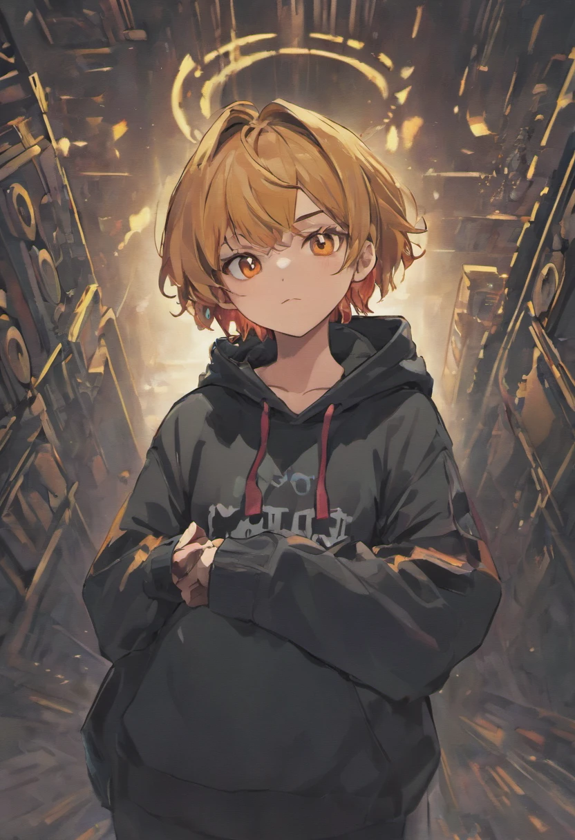 Long seventy-three and black-eyed boy in hoodie, anime moe art style, detailed anime character art, High quality anime art style, Cyberpunk anime boy in a hoodie, Official Character Art, digital anime illustration, anime character art, anime style illustration, anime style character, Devil Anime Boy, anime style portrait, clean detailed anime style, Stylized anime, anime style artwork,sitting on
